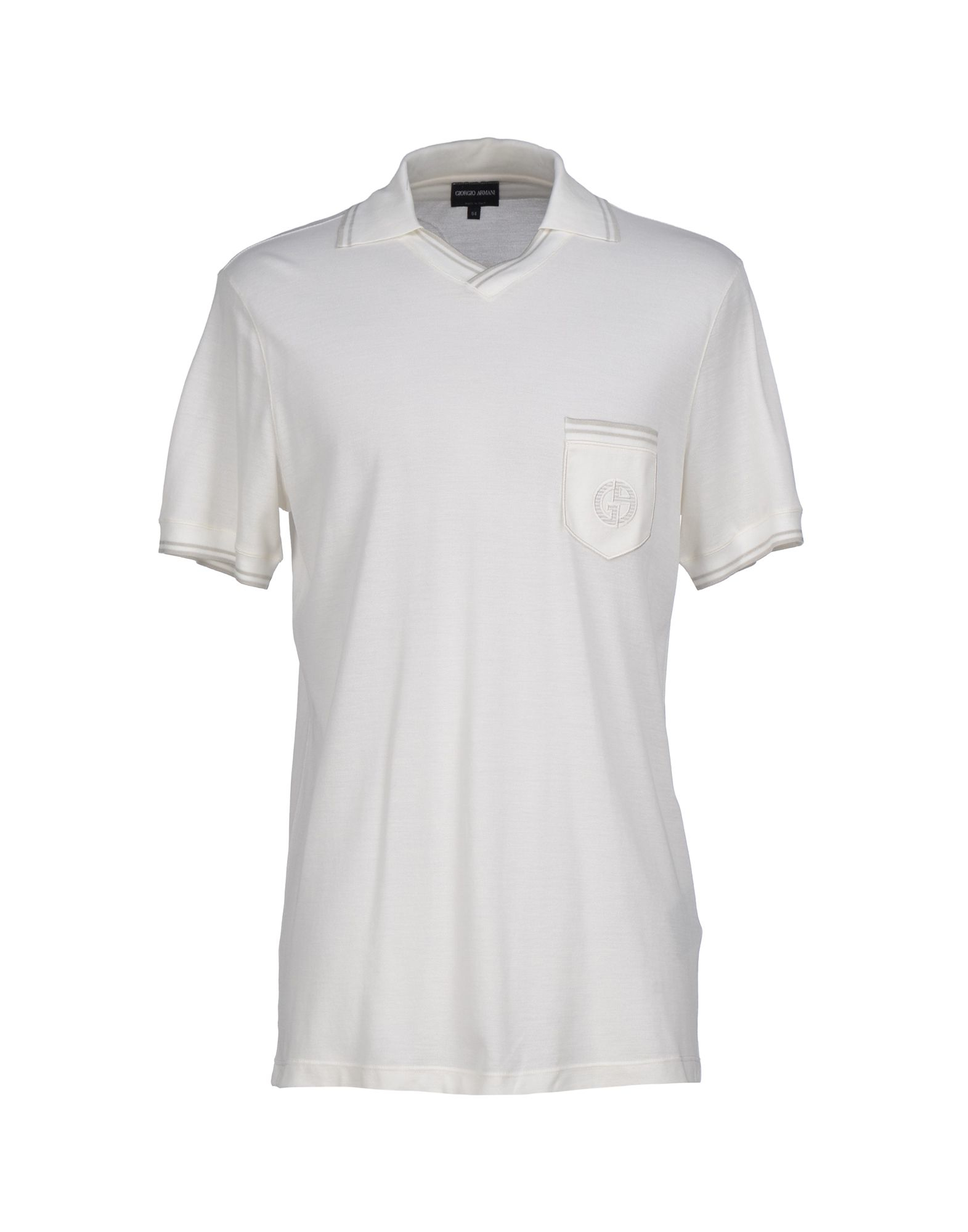 mens white armani polo