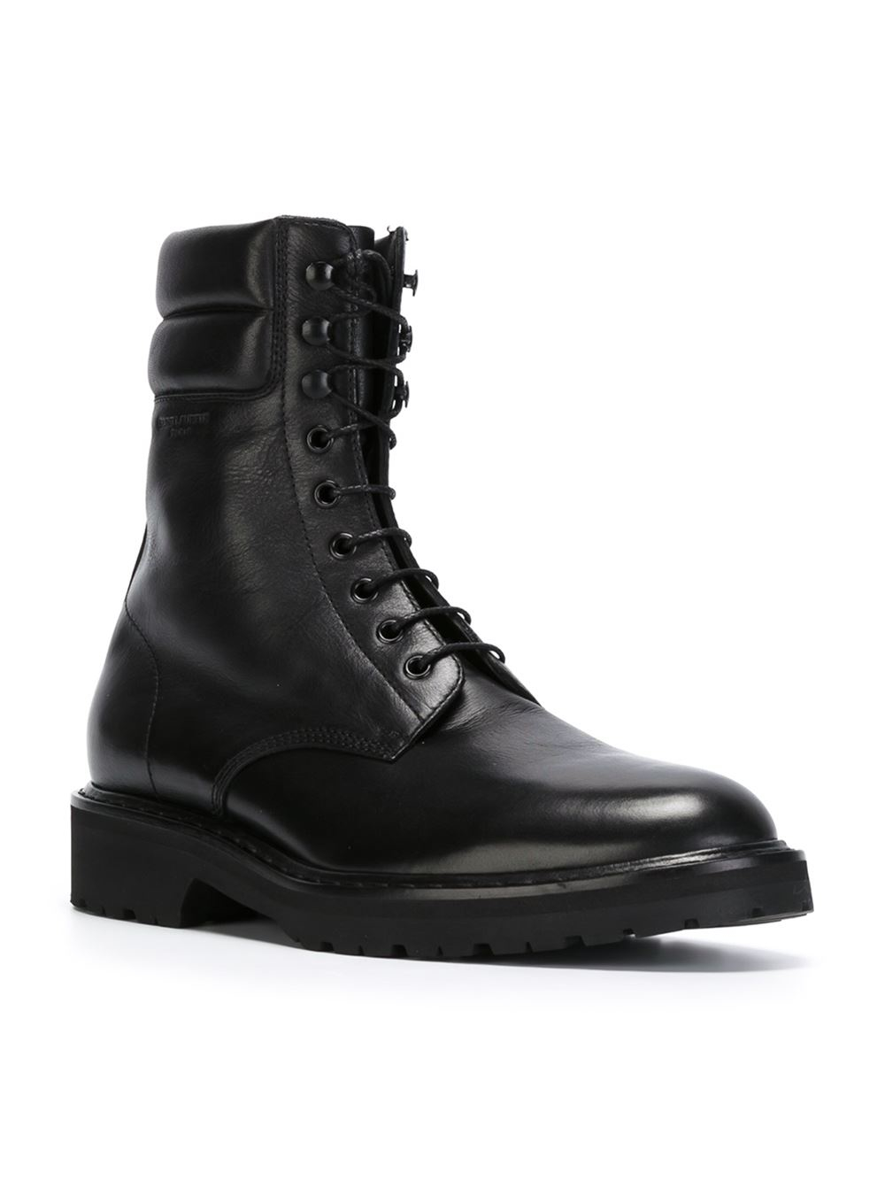 Saint laurent 'combat' Boots in Black for Men | Lyst