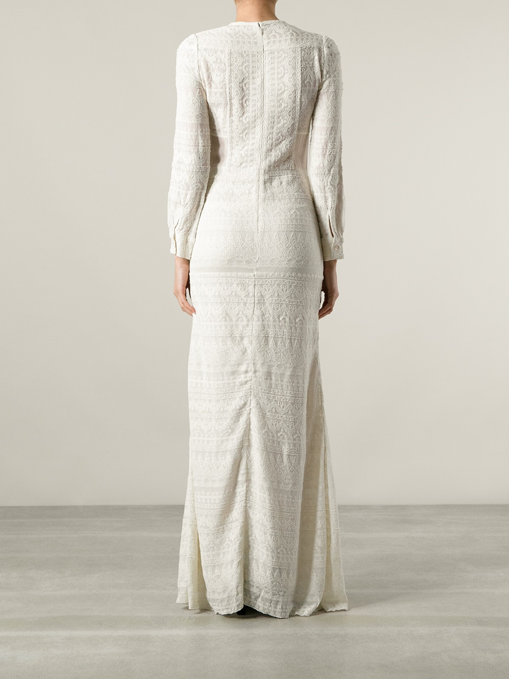 Isabel Marant Embroidered Pattern Dress In White Lyst Gallery