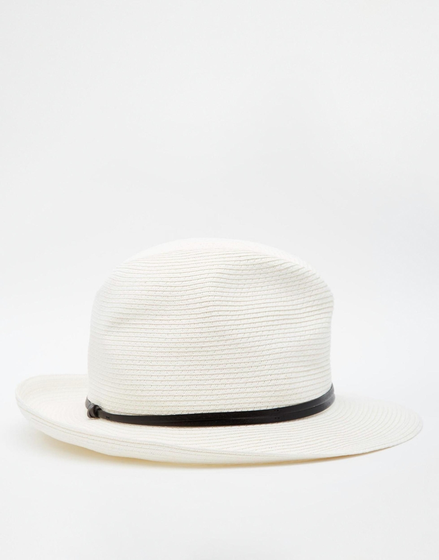 Lyst - Catarzi Wide Brim Fedora Hat in White for Men