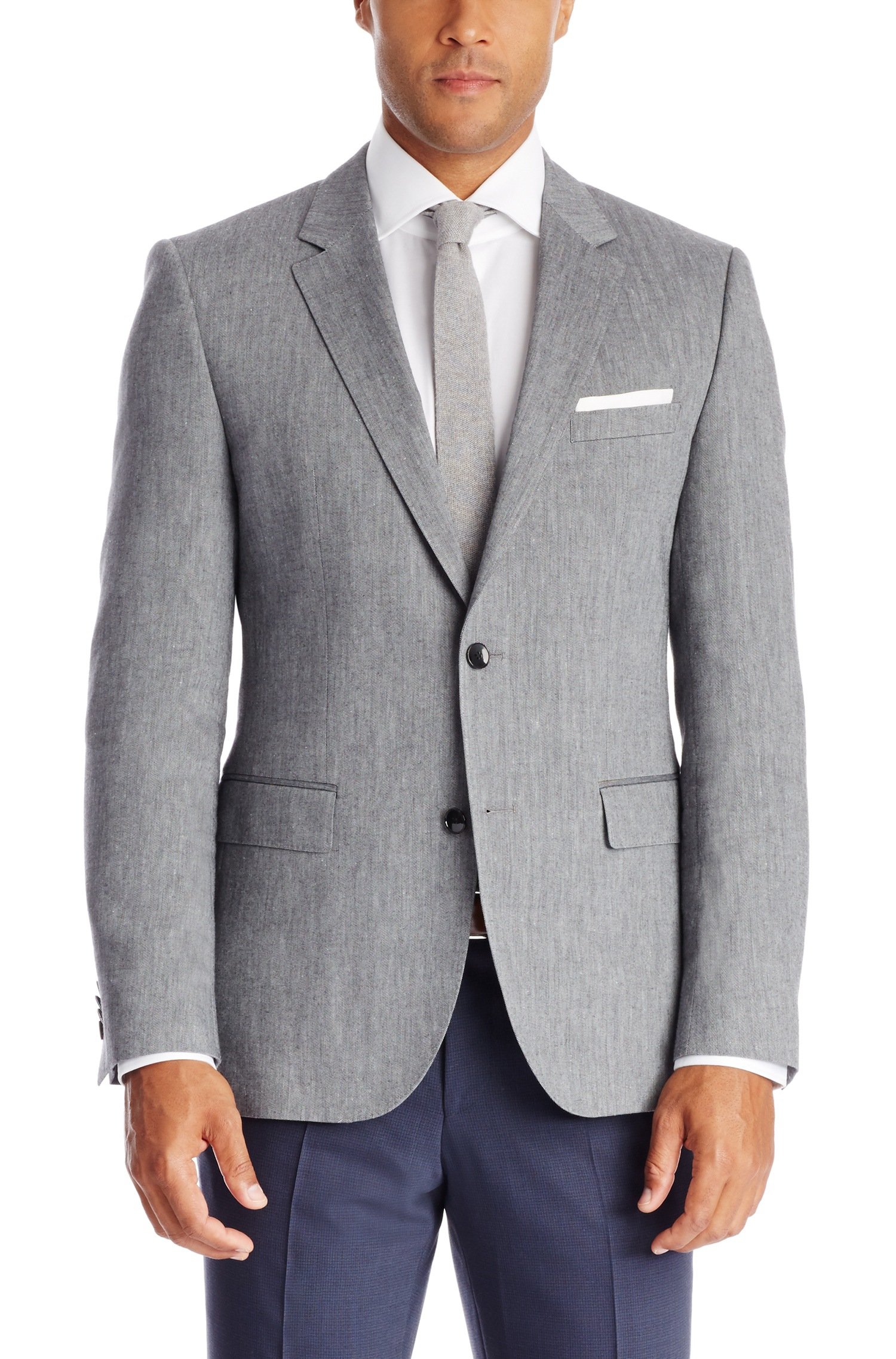 Boss 'the James' | Regular Fit, Italian Wool Linen Sport Coat in Gray