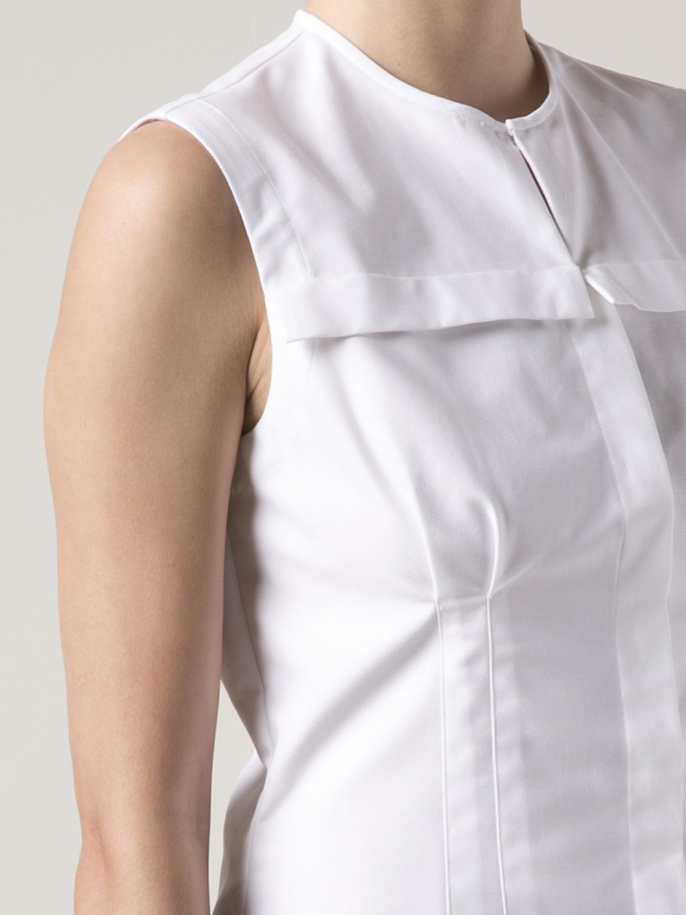 Alexander mcqueen Sleeveless Shirt in White | Lyst