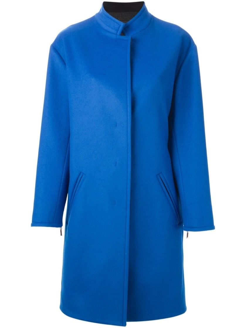 Cedric charlier Coat in Blue | Lyst