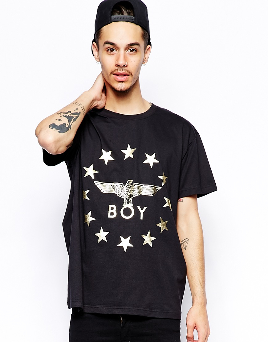 Boy london Stardetailed Logo Tshirt in Metallic for Men Lyst
