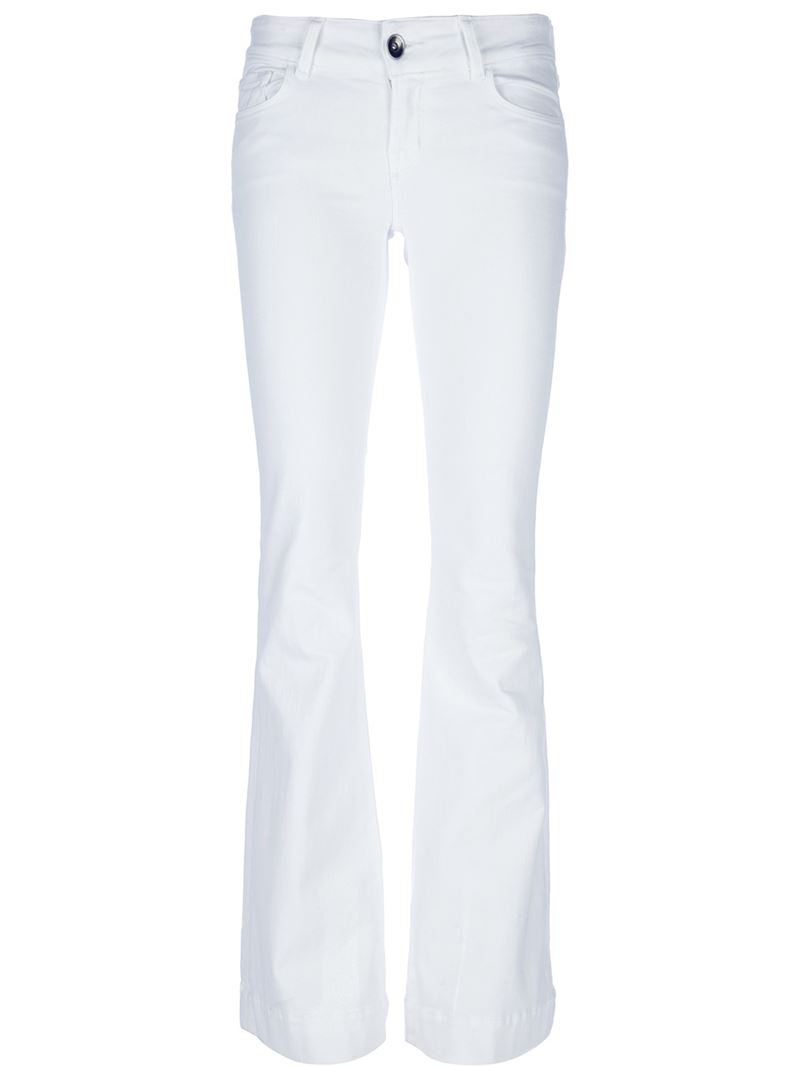 Lyst - J Brand Flared Jeans in White