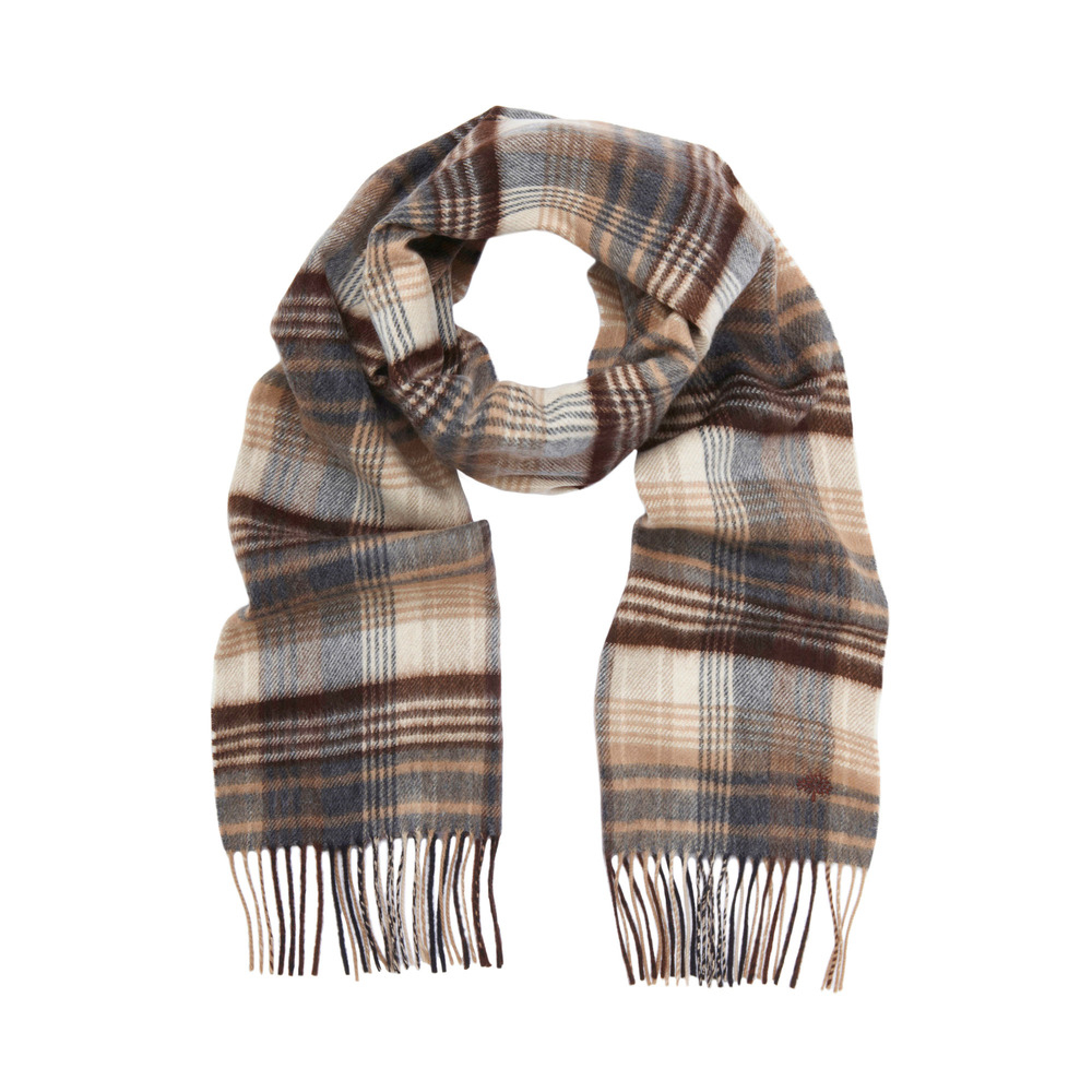 Mulberry Check Scarf in Brown | Lyst