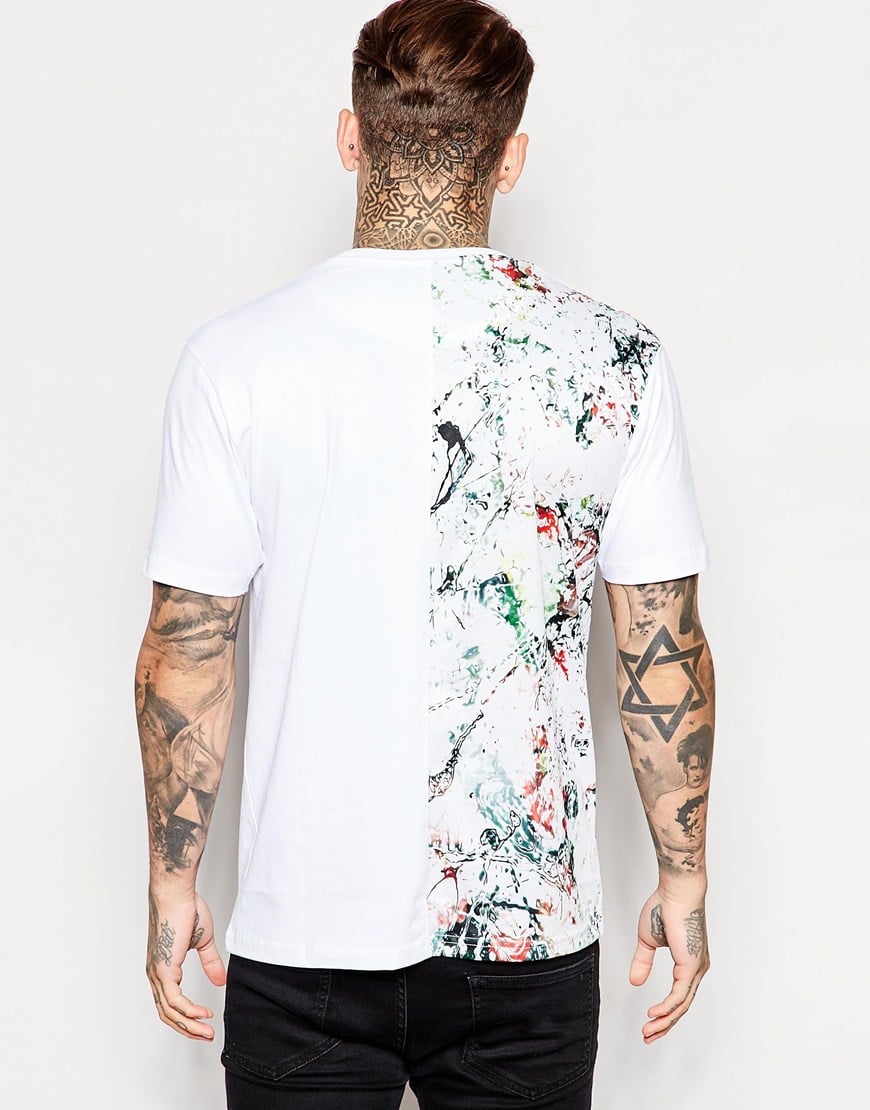 paint splatter shirt men's