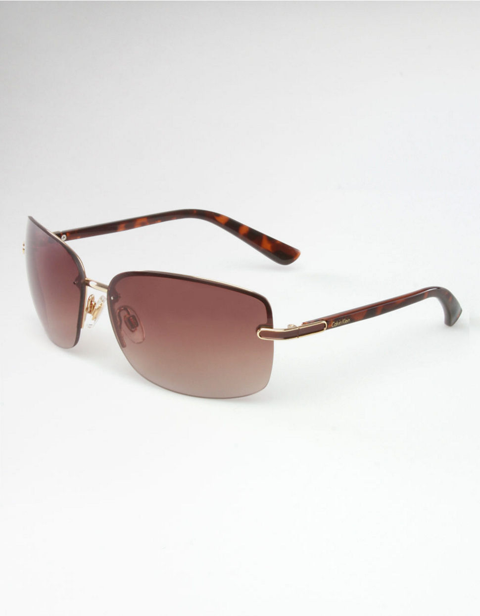 Calvin Klein Tortoise Combination Navigator Sunglasses In Gray For Men Brown Lyst 0781