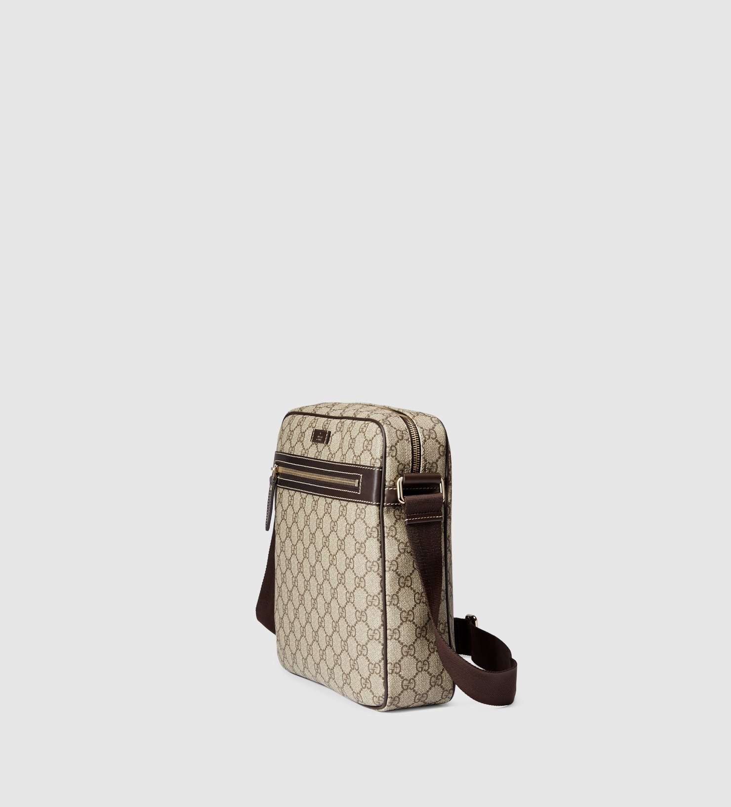 Gucci Gg Supreme Shoulder Bag in Brown for Men | Lyst