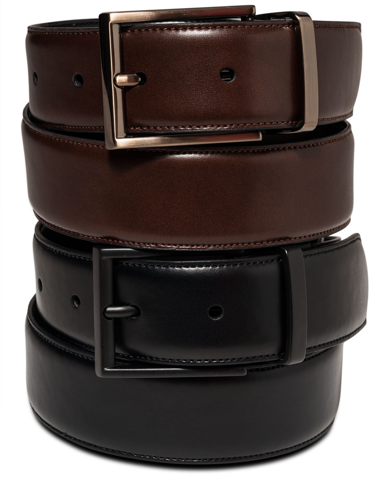 Kenneth cole reaction Reversible Big & Tall Dress Belt in Brown for Men