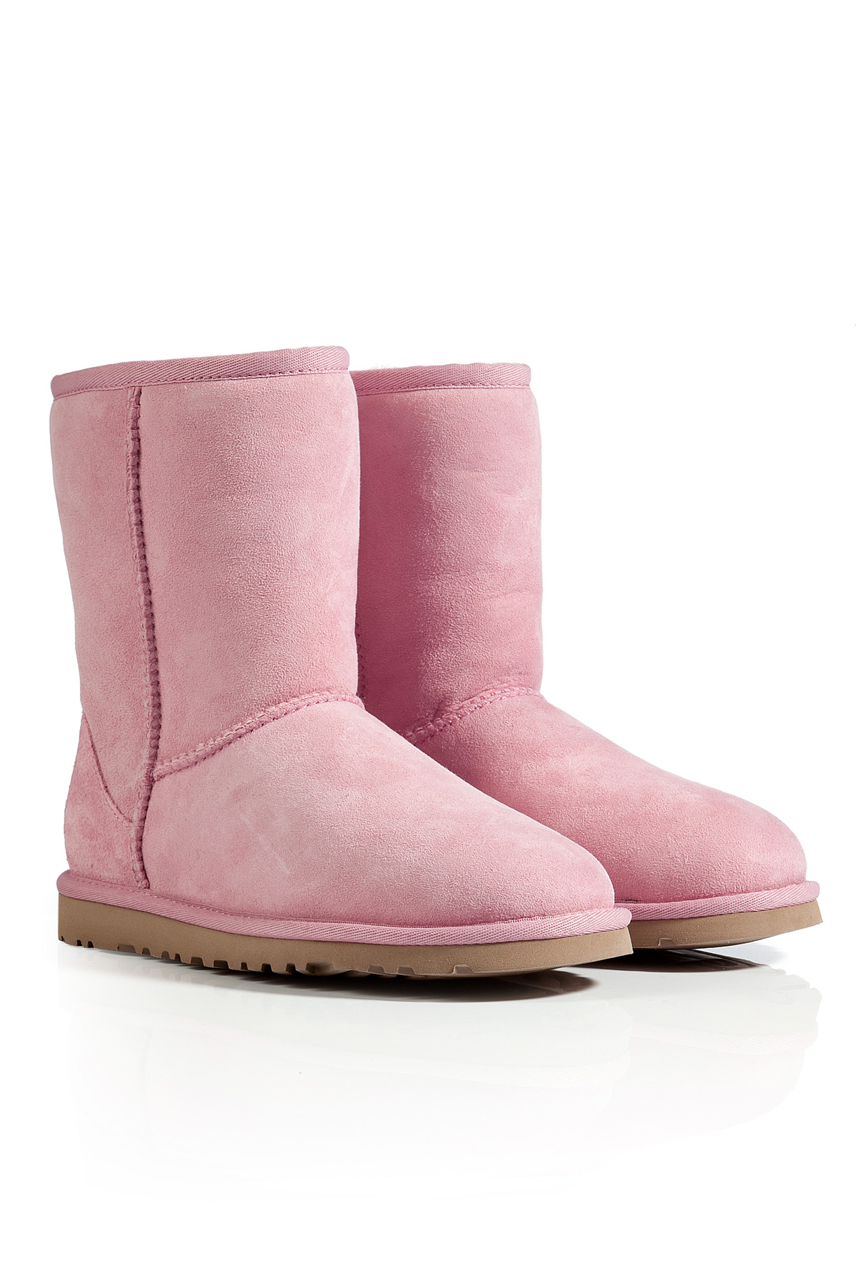 Lyst UGG Leather Classic Short Boots In Mauve in Pink