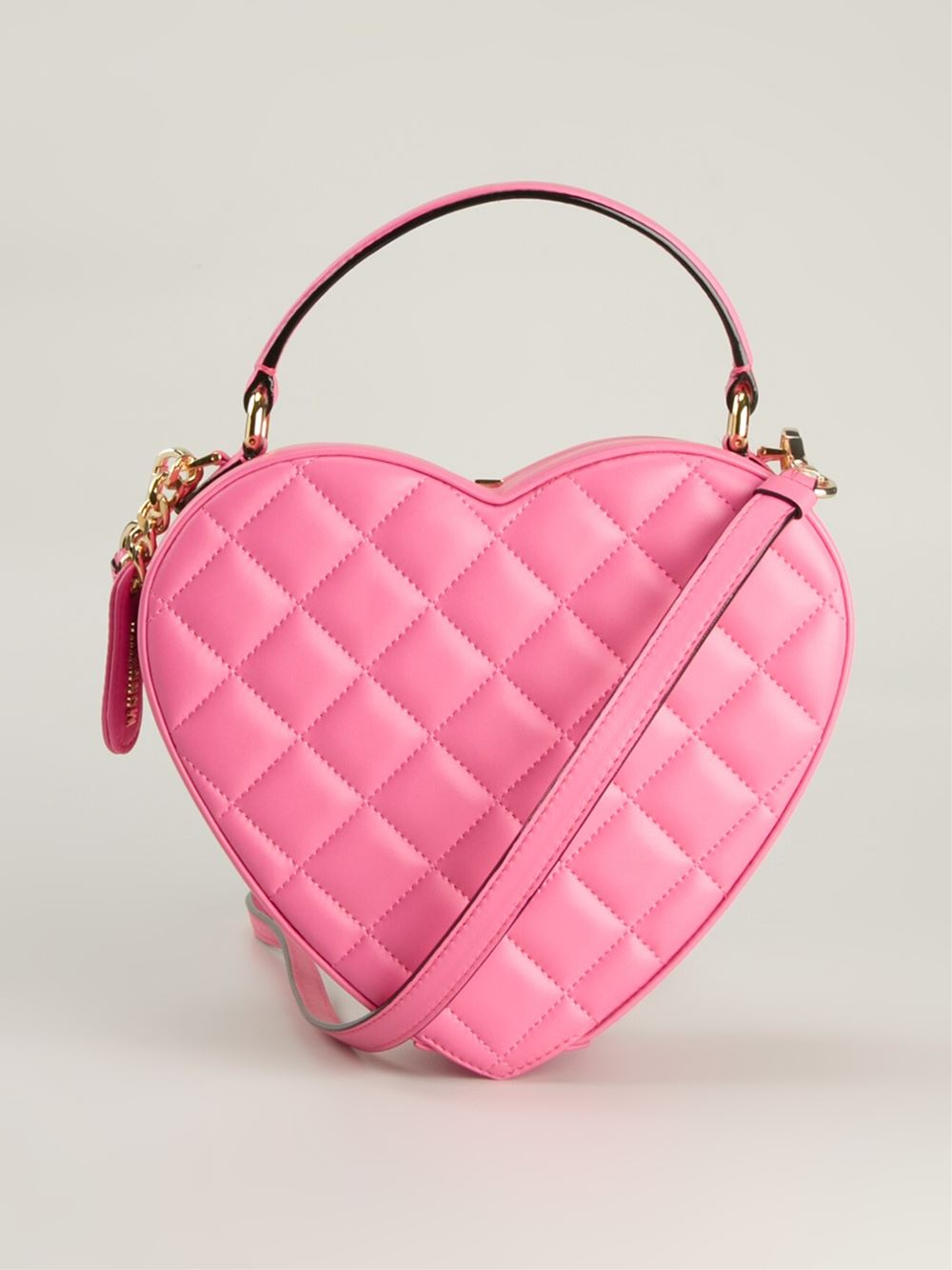 Moschino Swarovski Crystal Embellished Heart Shoulder Bag in Pink (pink ...