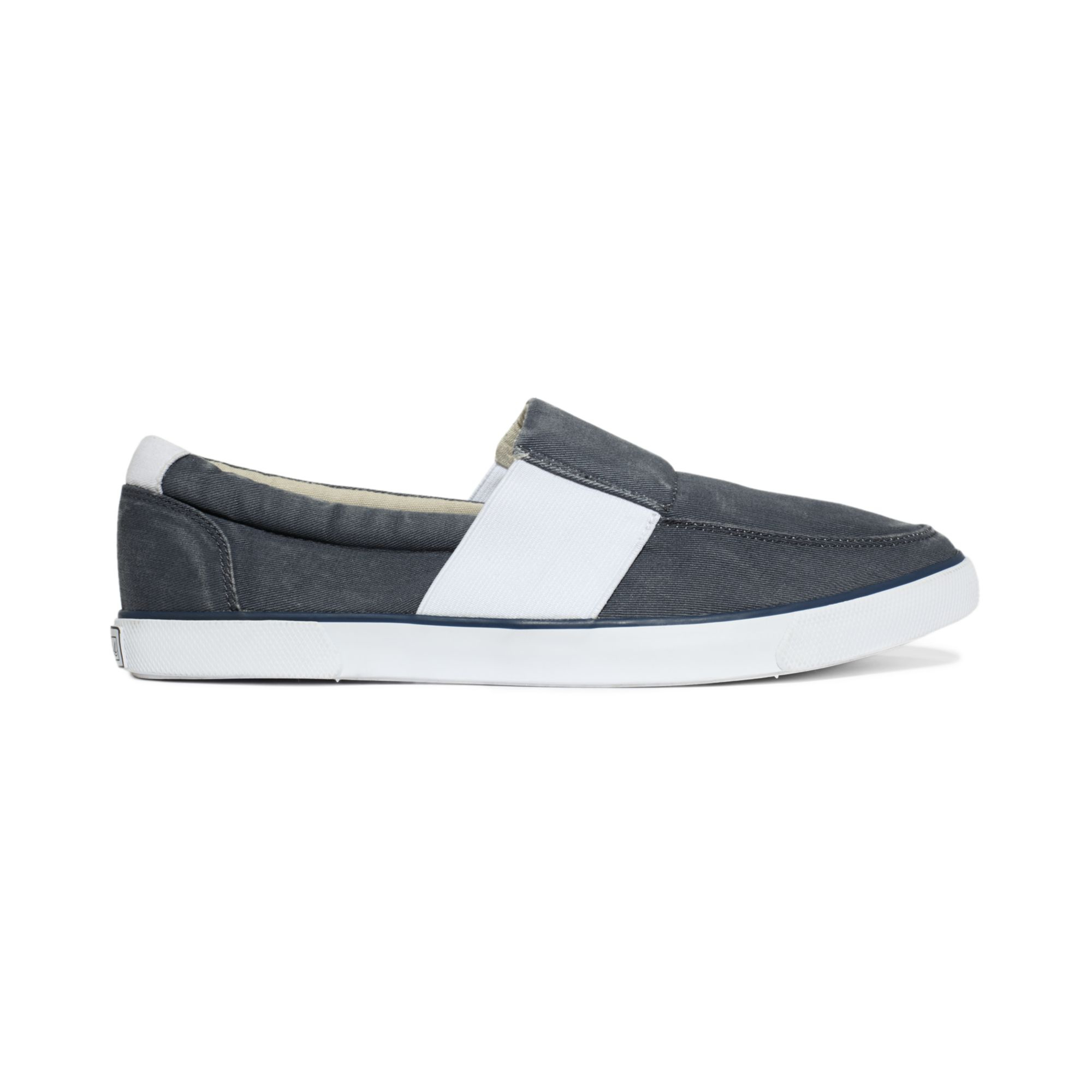 Sperry Top-sider Low Profile Vulc Slipon Shoes in White for Men (Navy ...