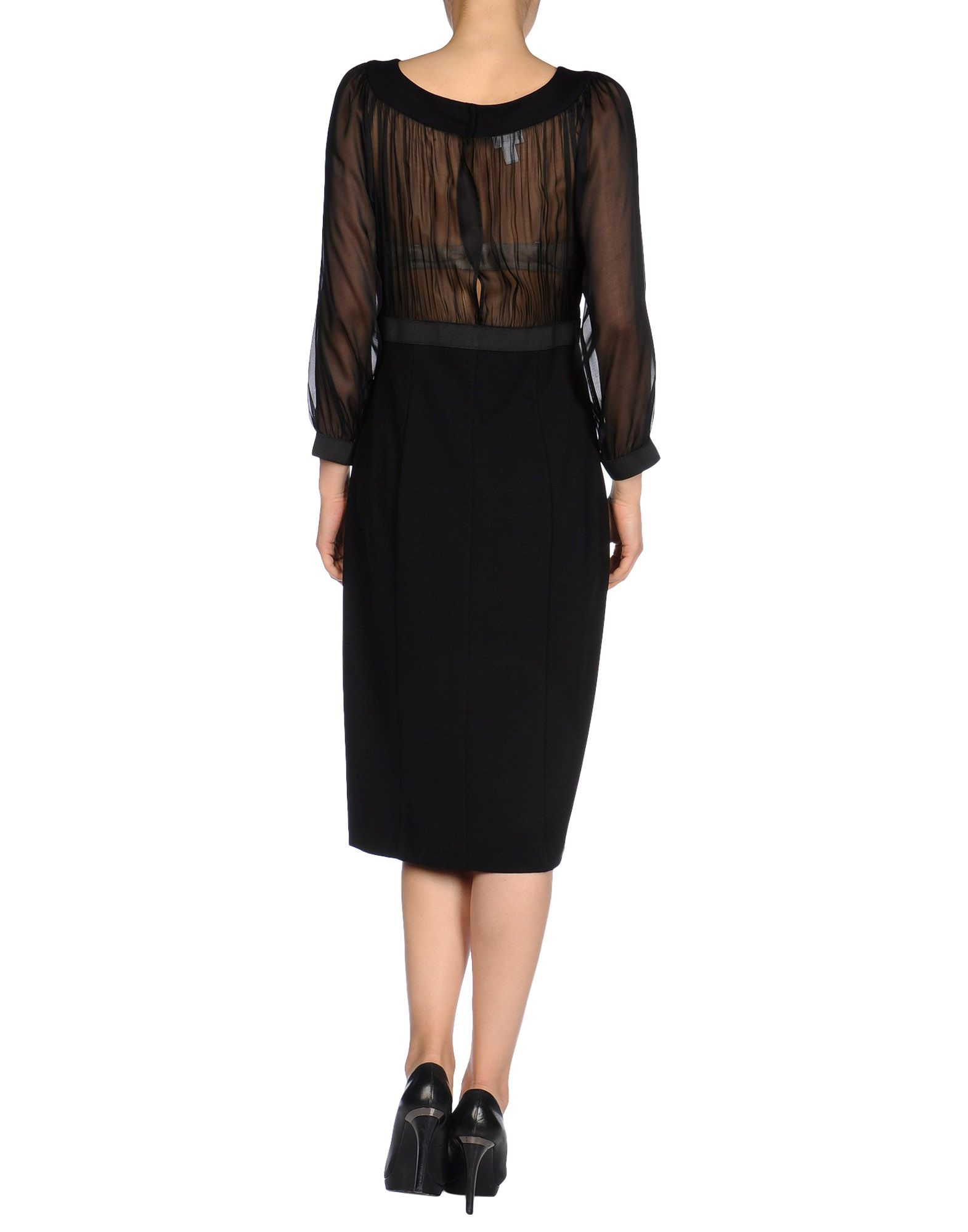 Philosophy di alberta ferretti Kneelength Dress in Black | Lyst