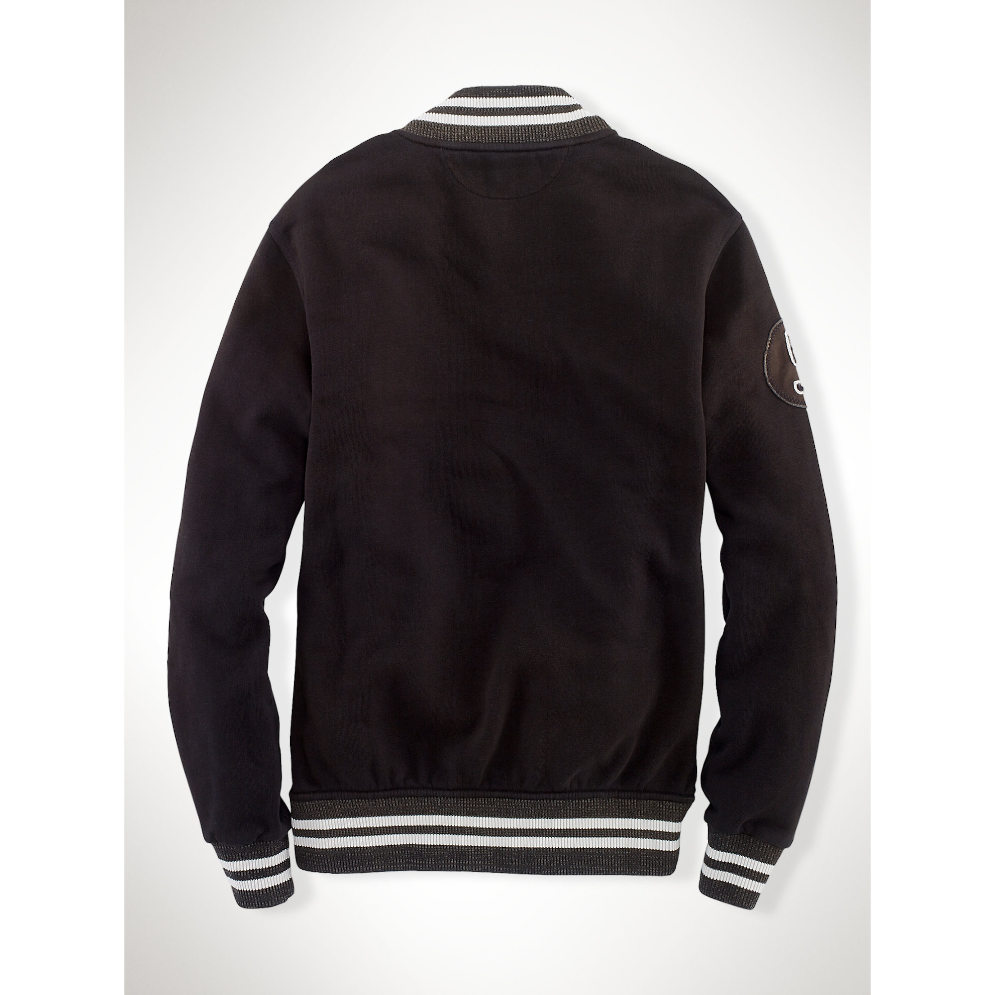 rrl fleece baseball jacket
