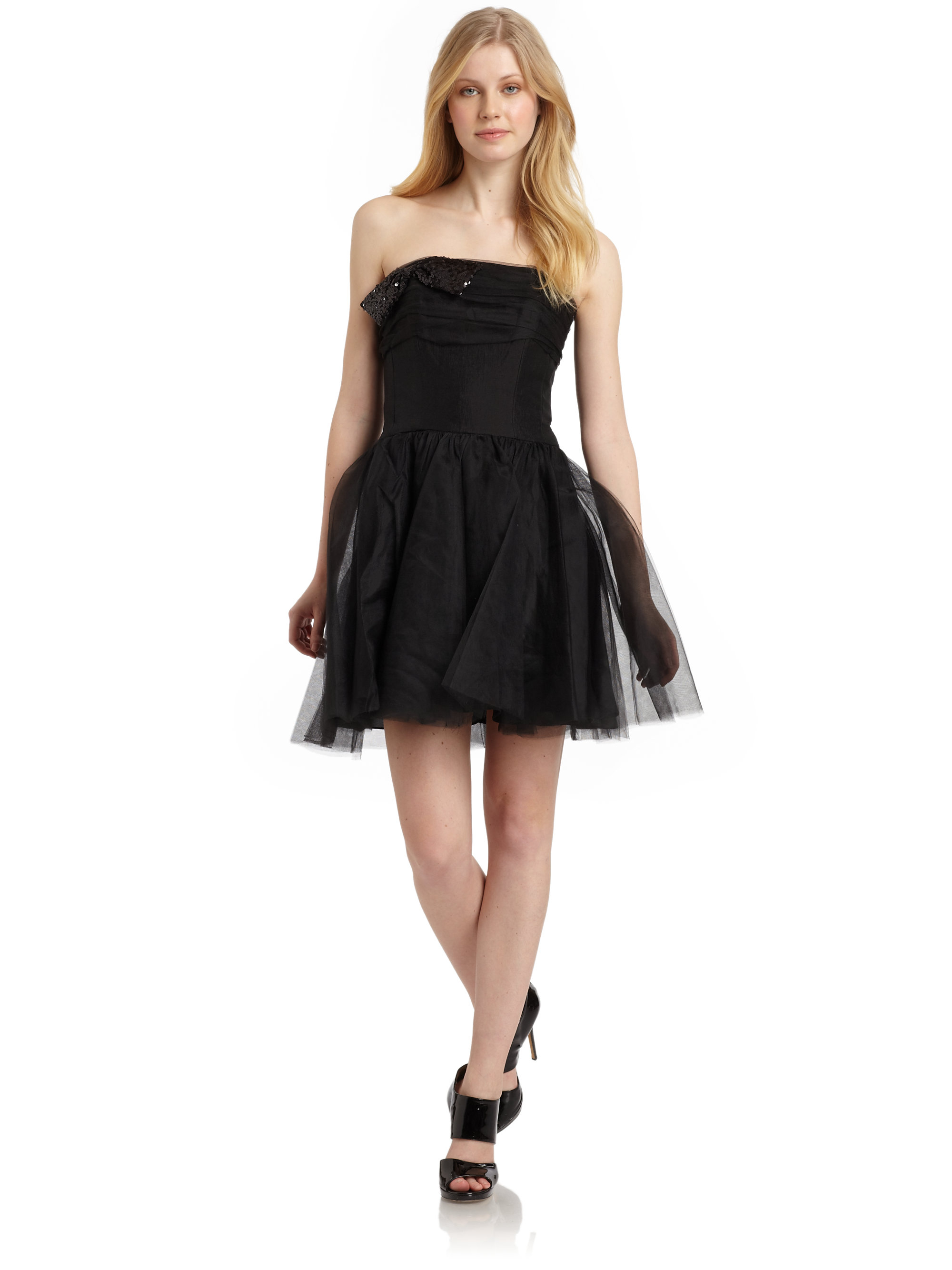 Badgley Mischka Cocktail Dress with Tulle