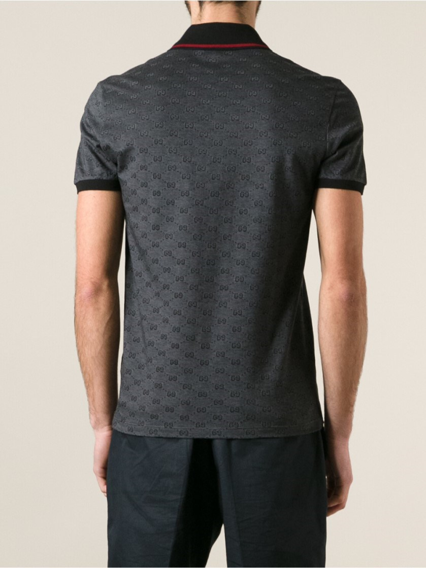 Gucci Polo Shirt in Gray for Men | Lyst