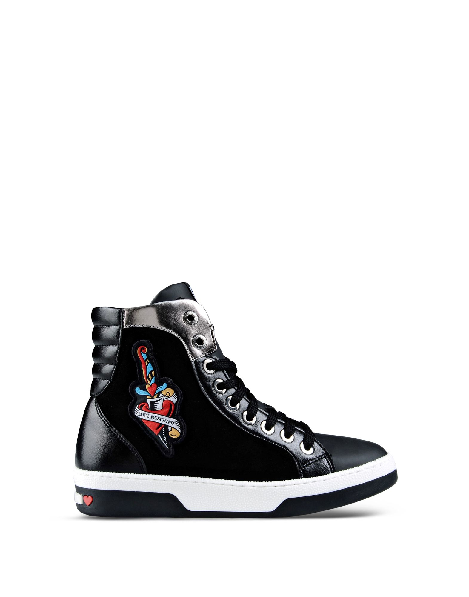 Love moschino High-top Sneaker in Black | Lyst