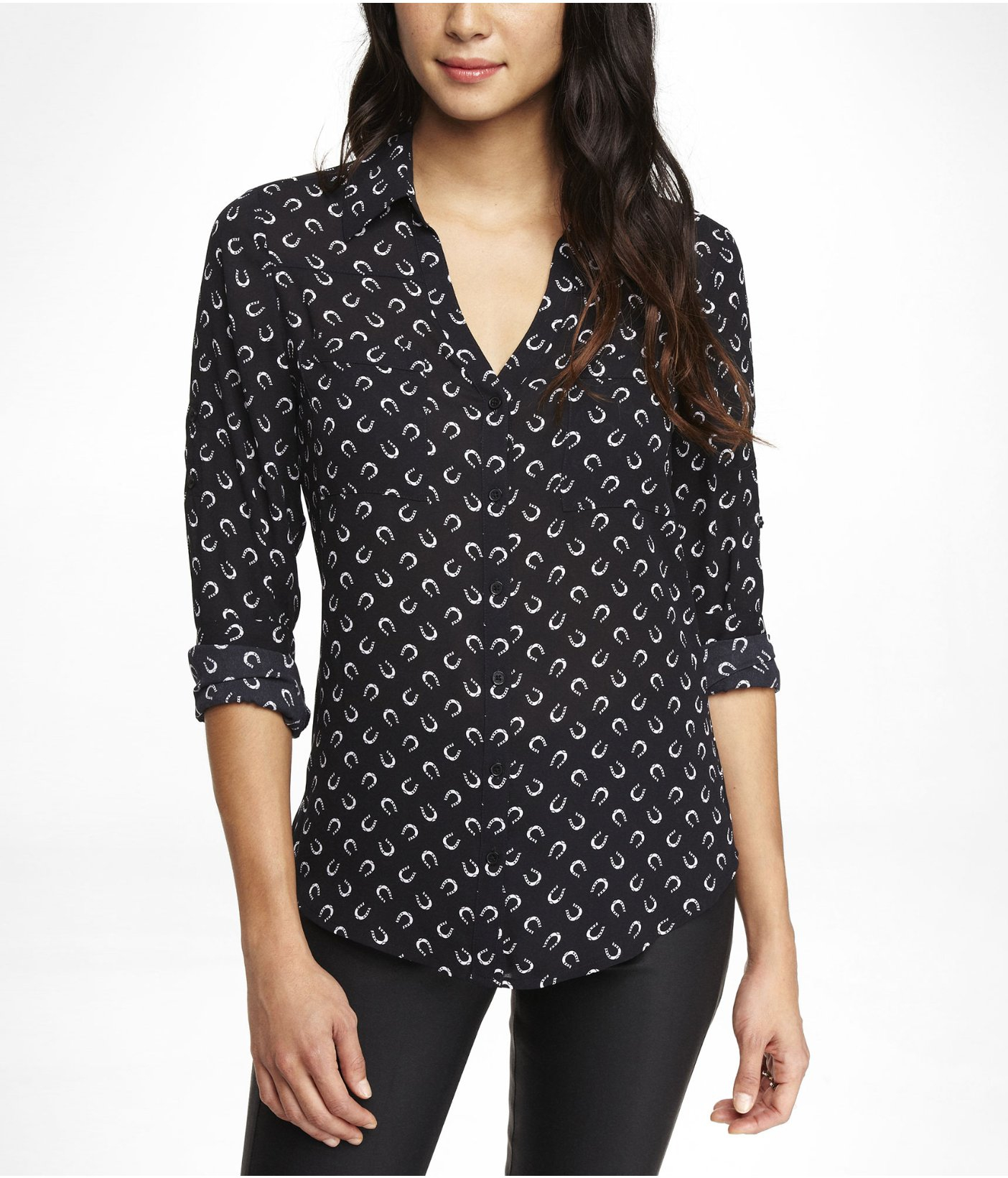 horseshoe print shirt