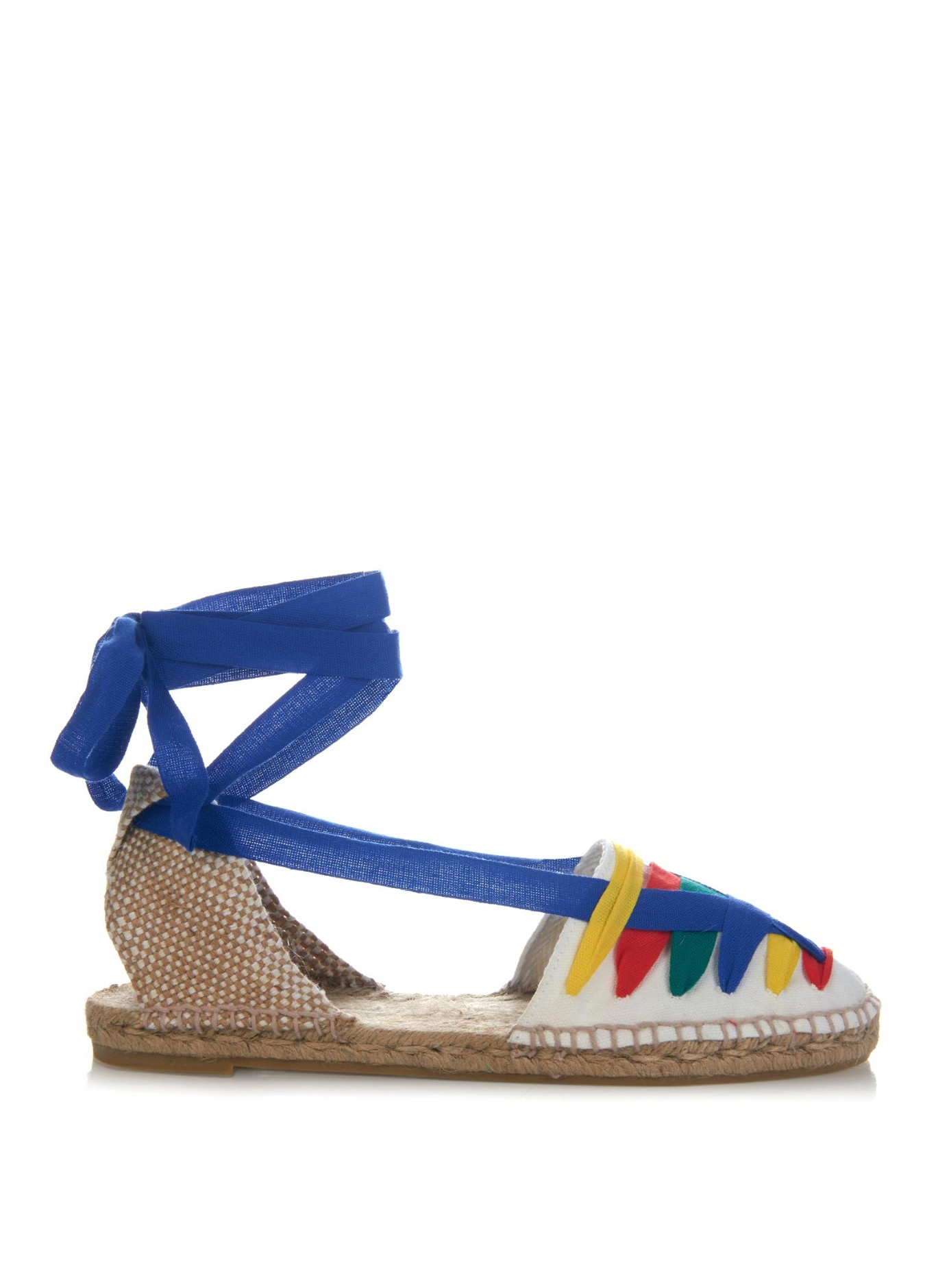 Lyst - Castaner Jean Wrap-Ribbon Canvas Espadrilles in Blue