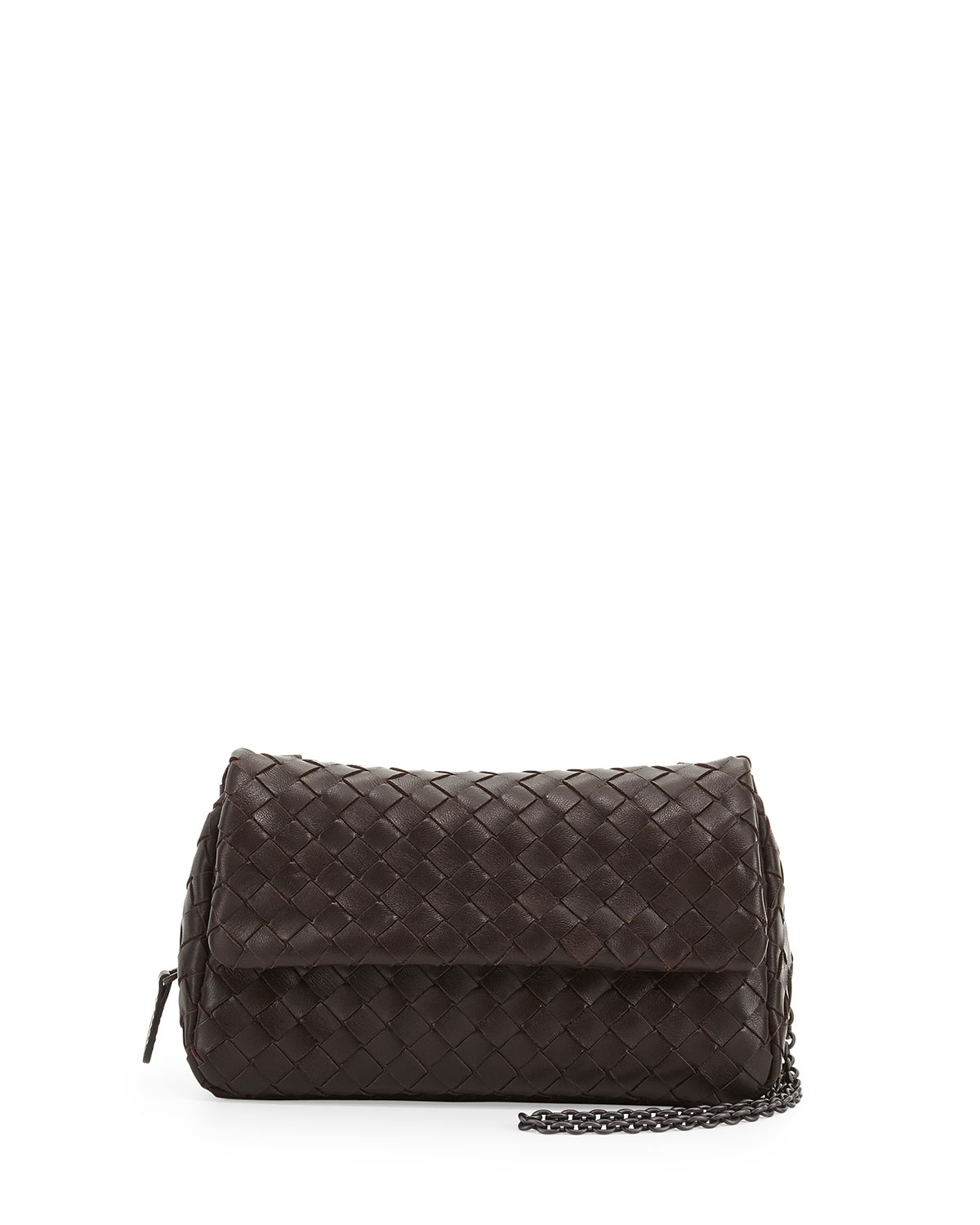 Lyst - Bottega Veneta Woven Mini Crossbody Bag in Brown