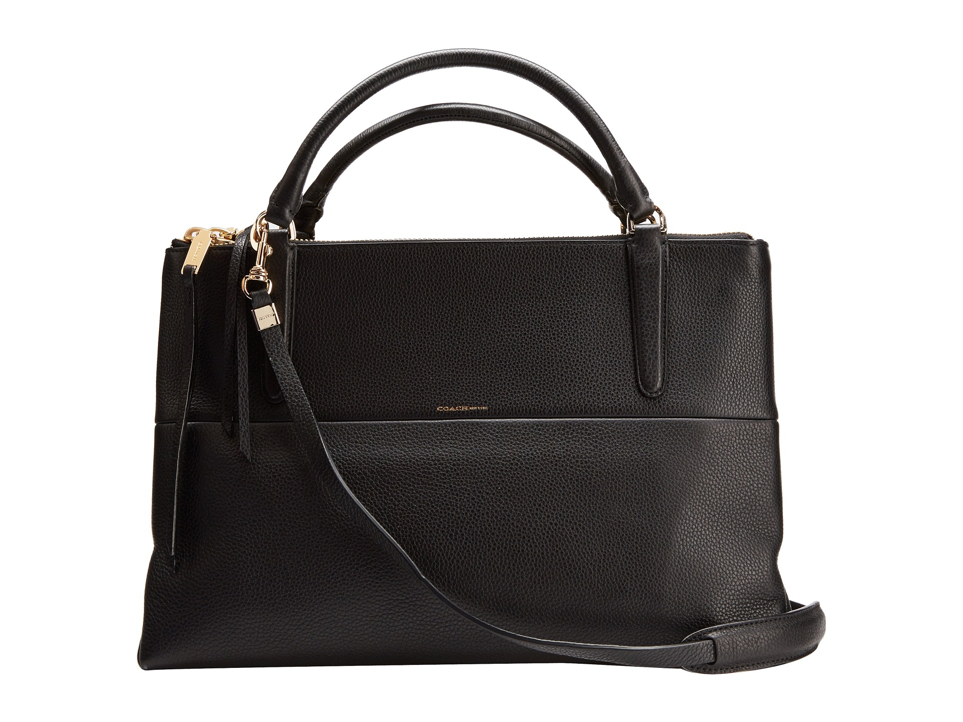 Lyst Coach The Borough Bag Pebbled Leather In Black Gallery
