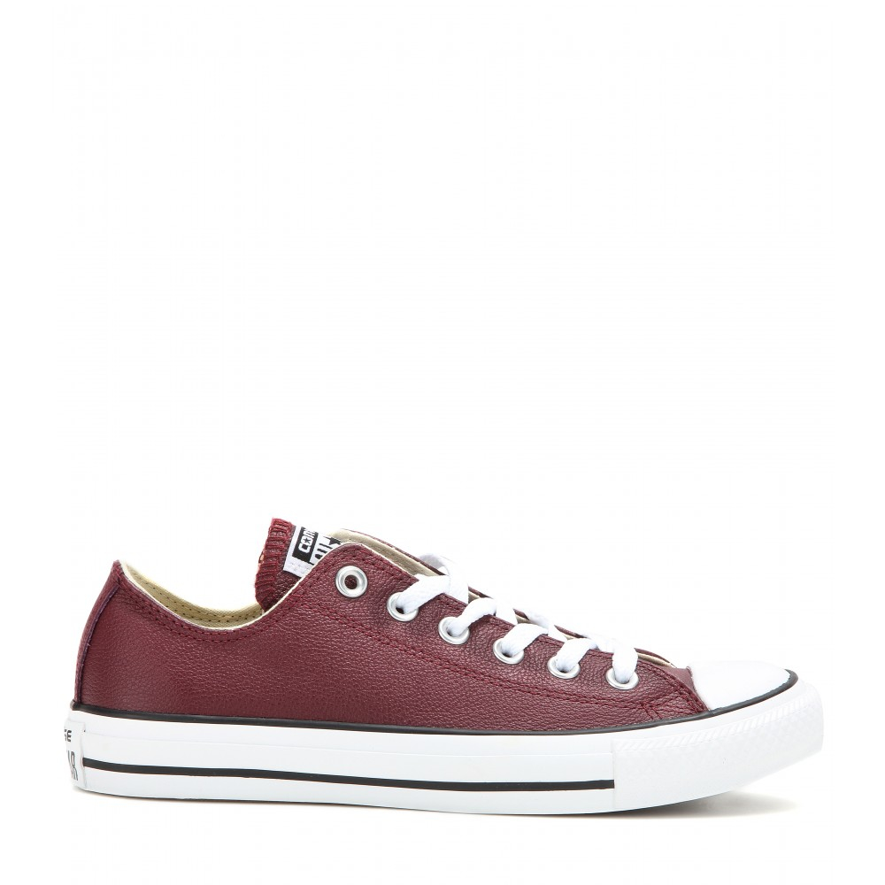 Converse Chuck Taylor All Star Leather Sneakers In Purple Lyst