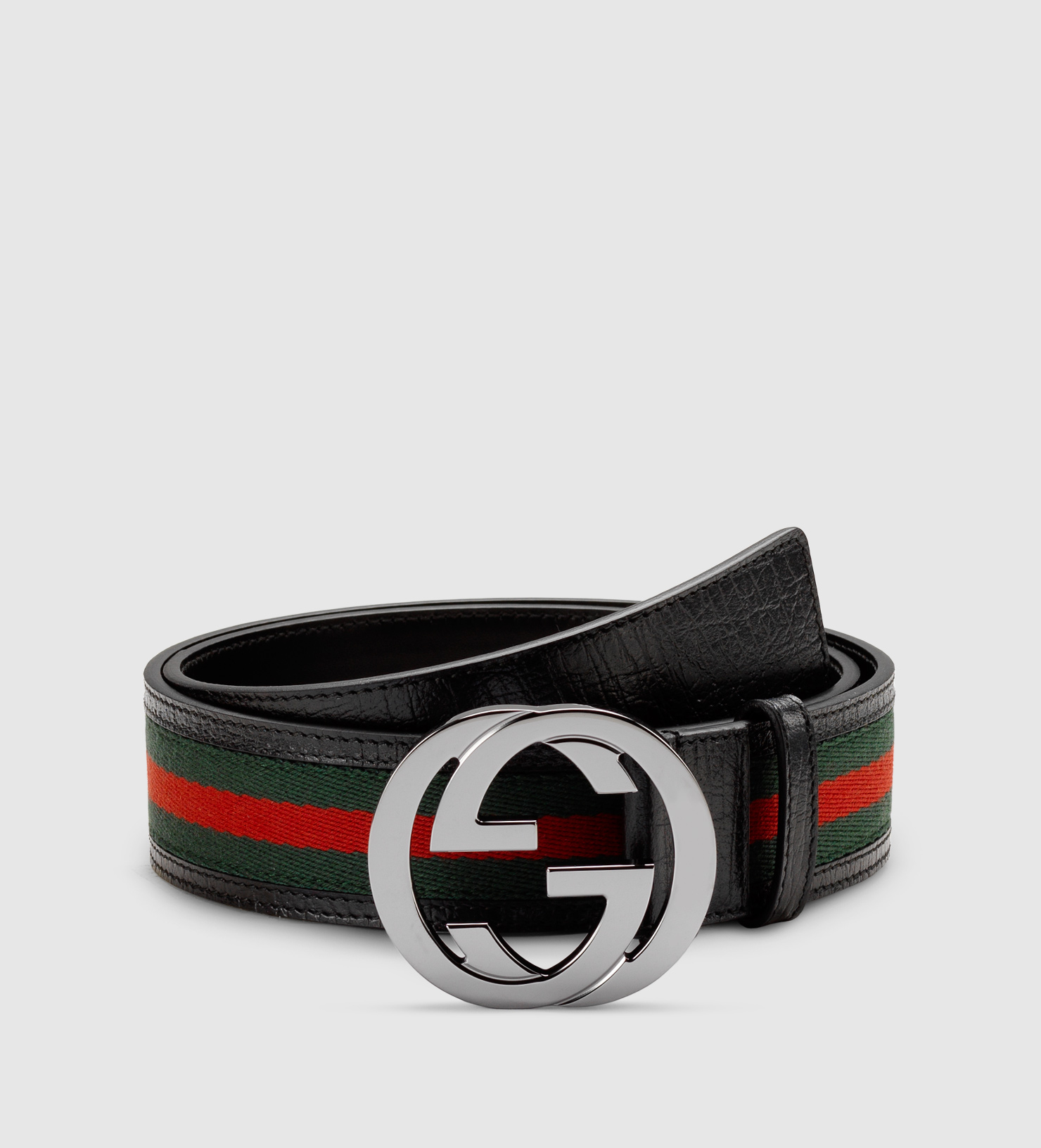 Gucci Signature Web Belt With Interlocking G Buckle in Red | Lyst