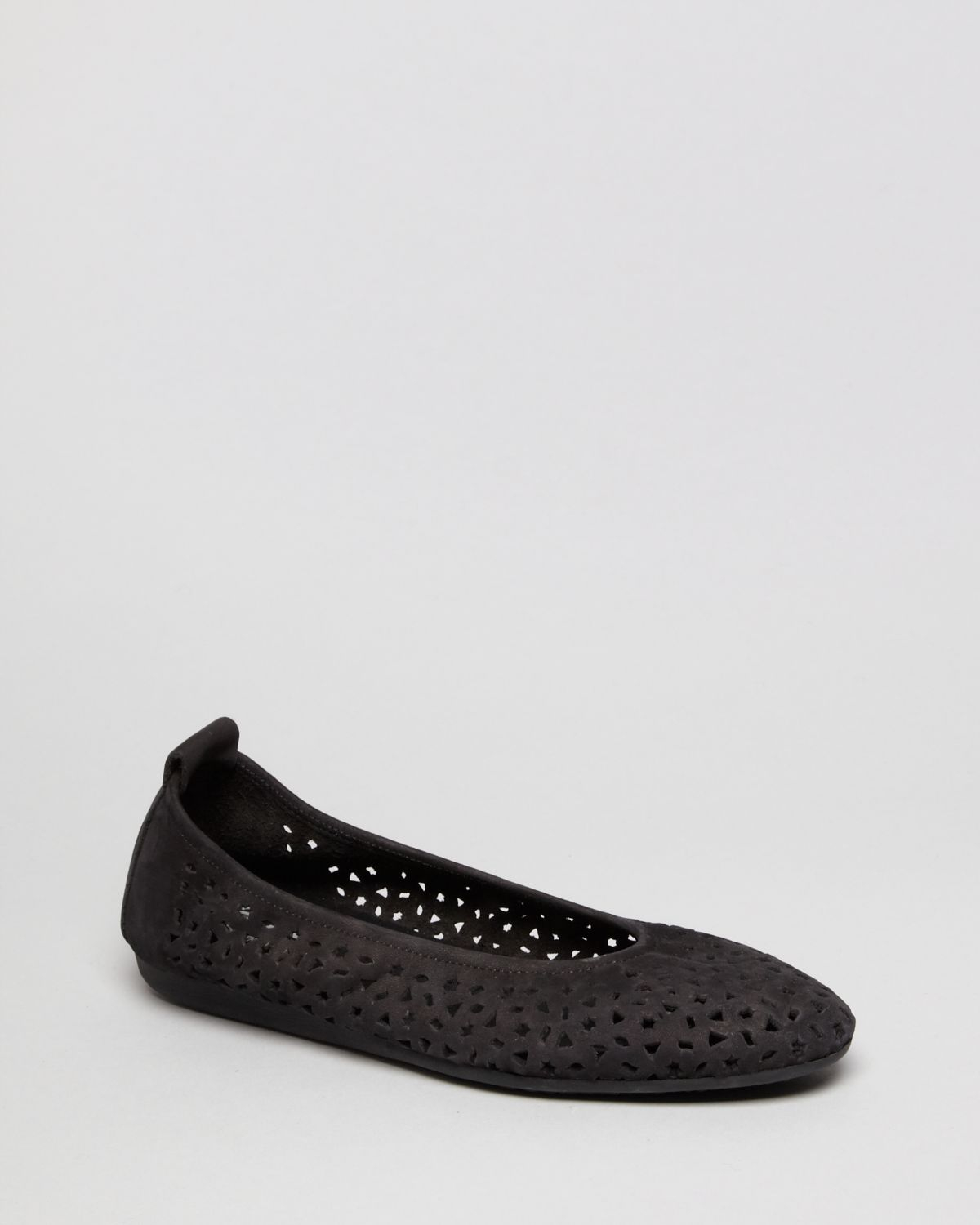 Lyst - Arche Ballet Flats - Lilly Perforated Stretch in Black