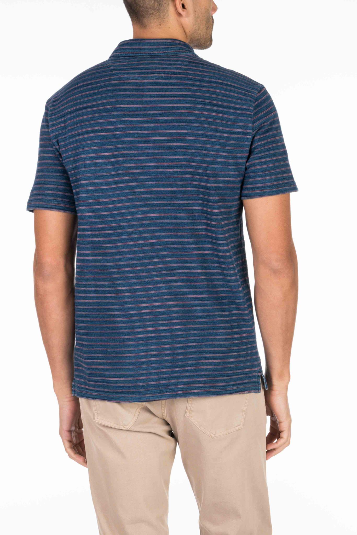 indigo blue polo shirt