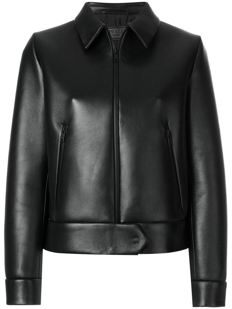 Femme Coloris Veste Crop Noir Prada De 0aCTxw