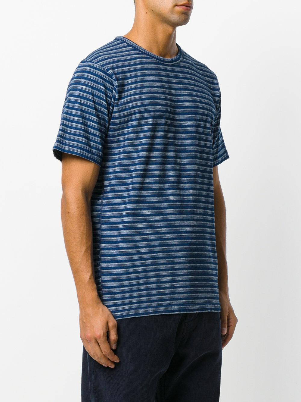 Lyst - Universal Works Striped T-shirt in Blue for Men