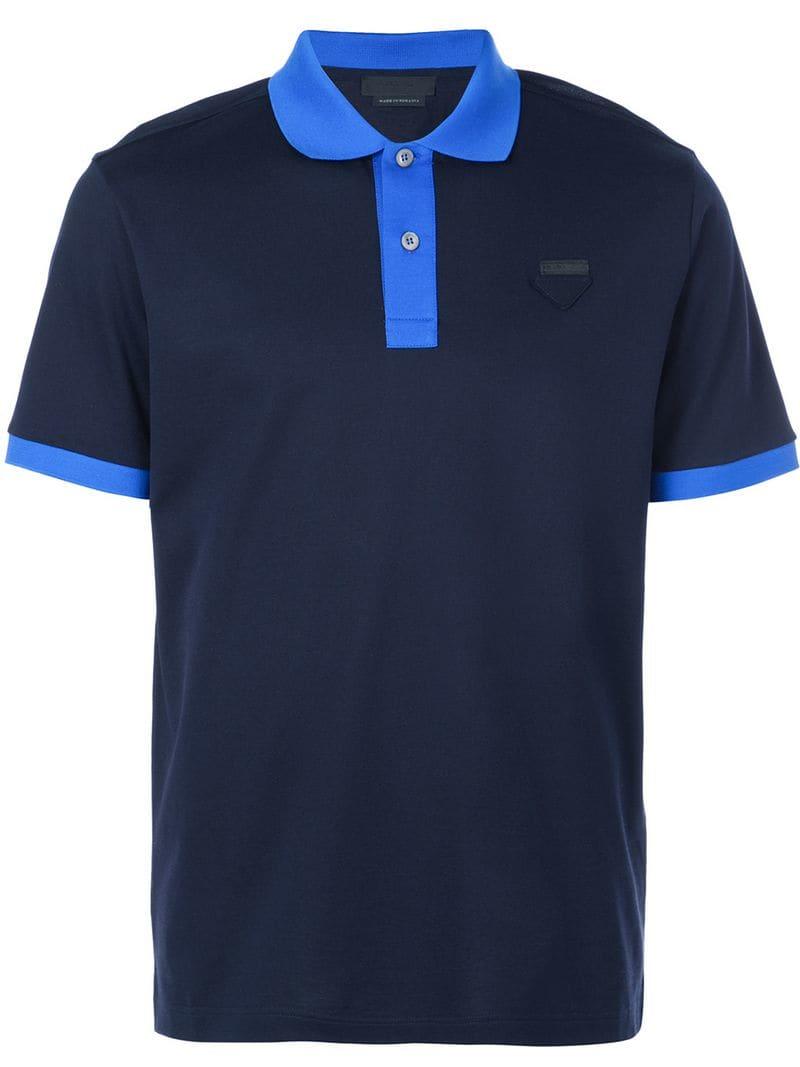men's black prada polo shirt