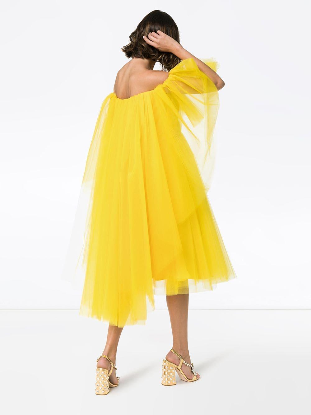 carolina herrera off the shoulder dress