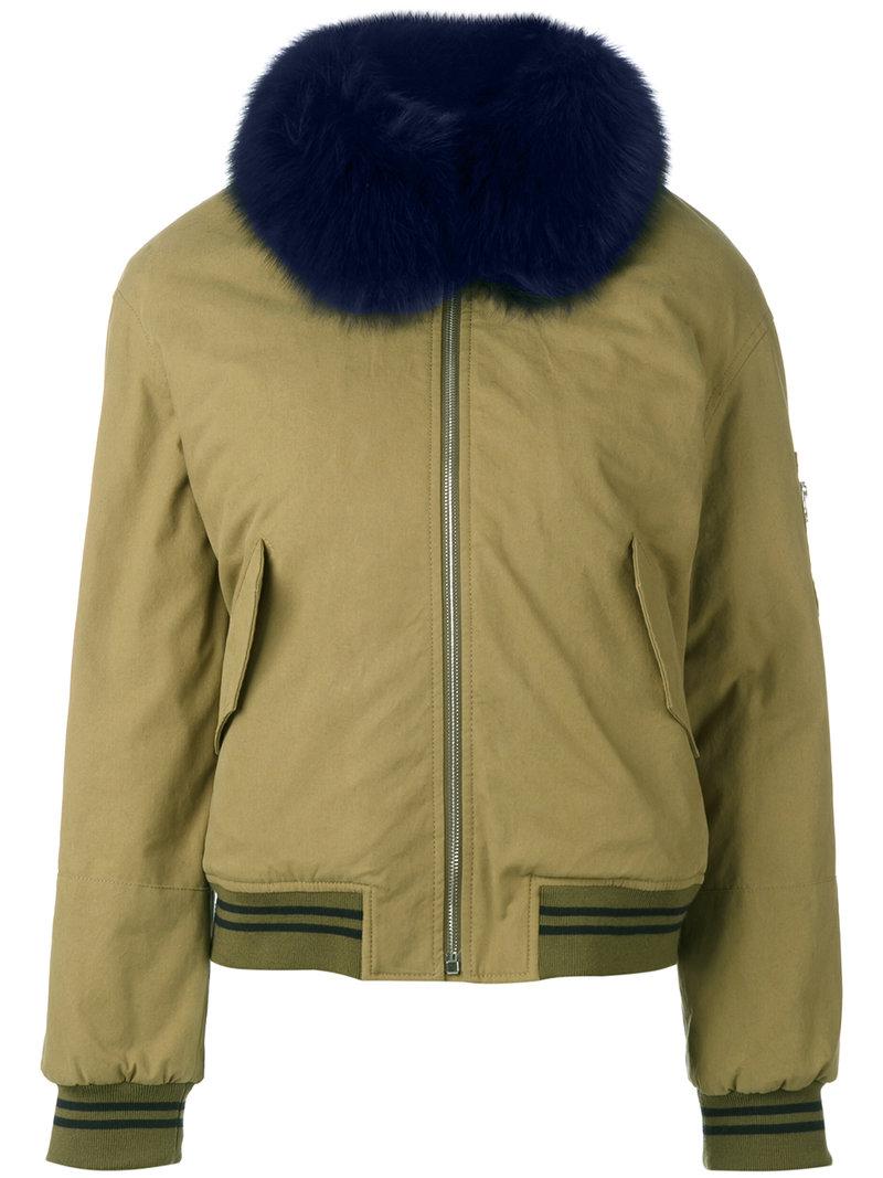 Army by Yves Salomon Bomber Jacket in Green - Lyst