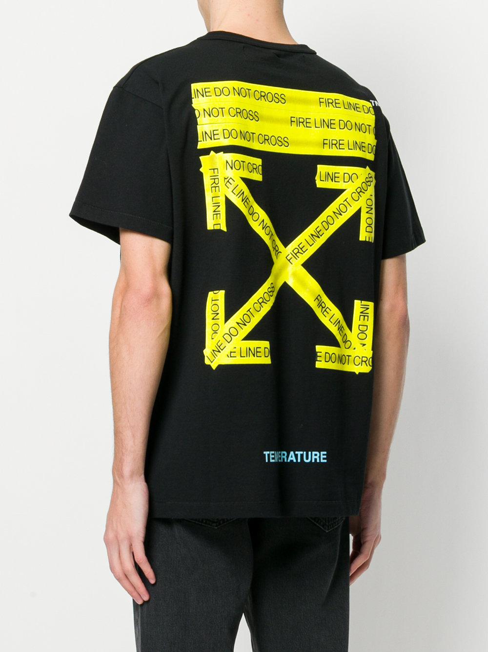 Lyst - Off-White c/o Virgil Abloh Temperature Arrows T-shirt in Black ...