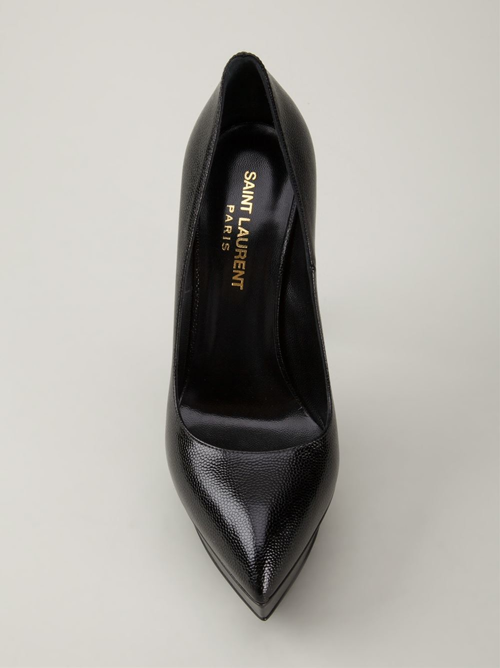 saint laurent pierrot leather pumps