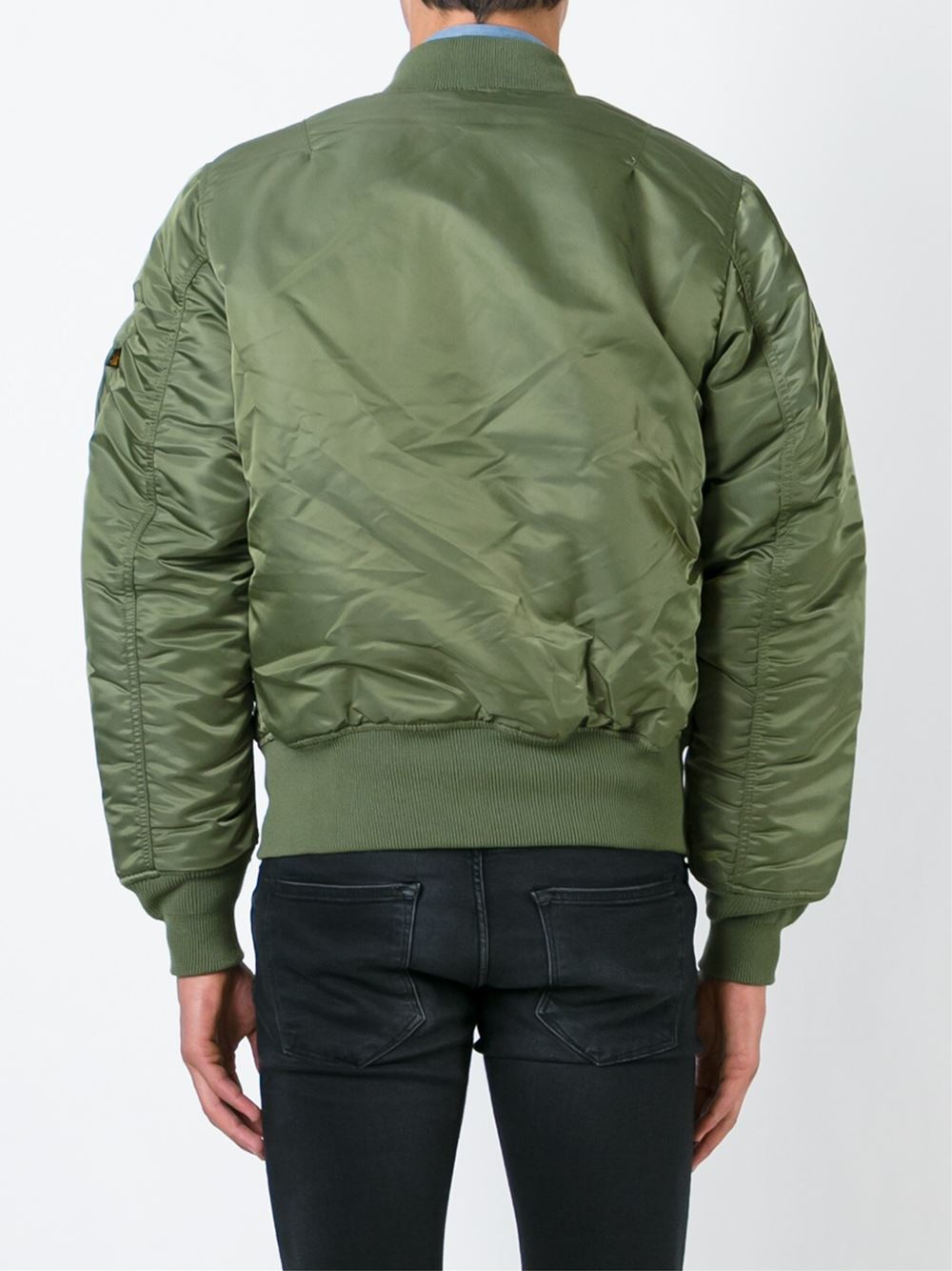 Alpha industries Ma1-tt Olive Shell Bomber Jacket - Size M in Blue for ...