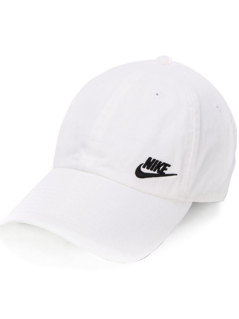 Nike Logo Embroidered Baseball Cap in White - Lyst