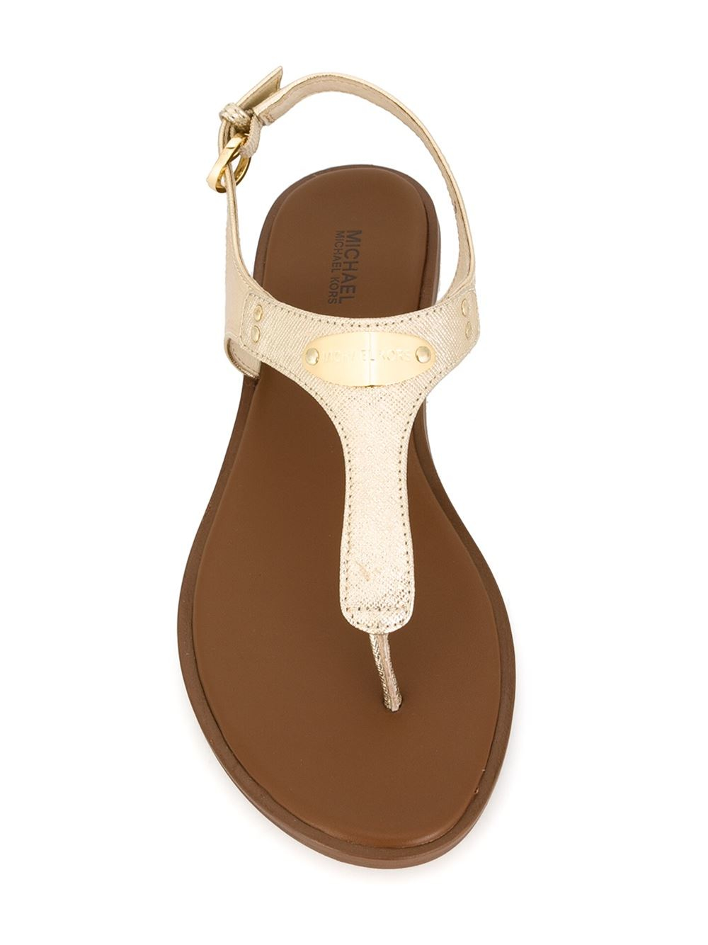 michael kors silver thong sandals