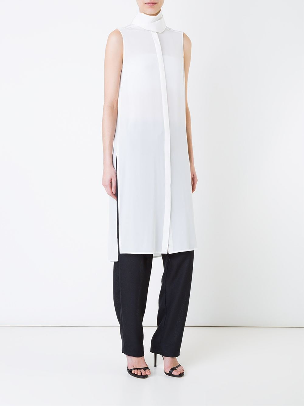 white longline shirt