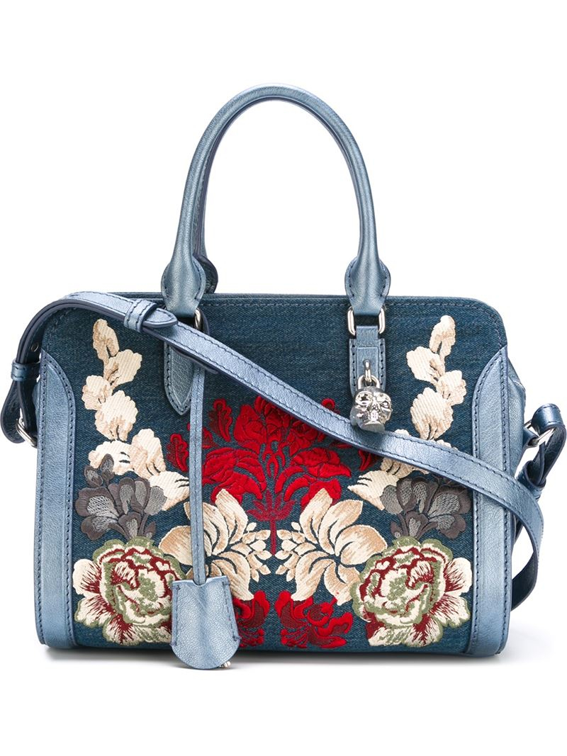alexander mcqueen blue bag