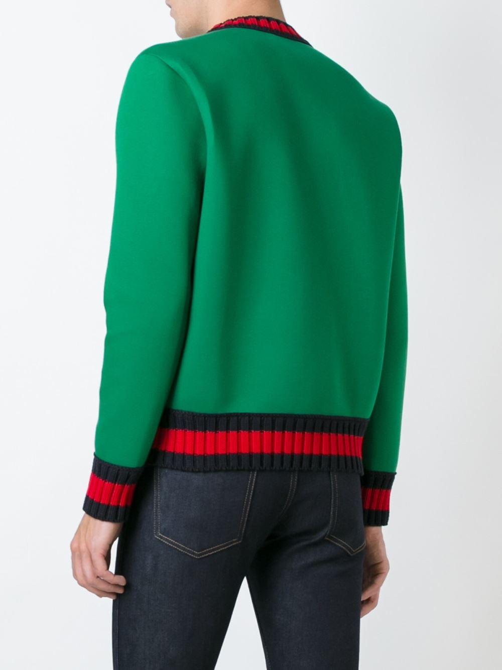 Lyst Gucci Snake Print Sweatshirt In Green For Men