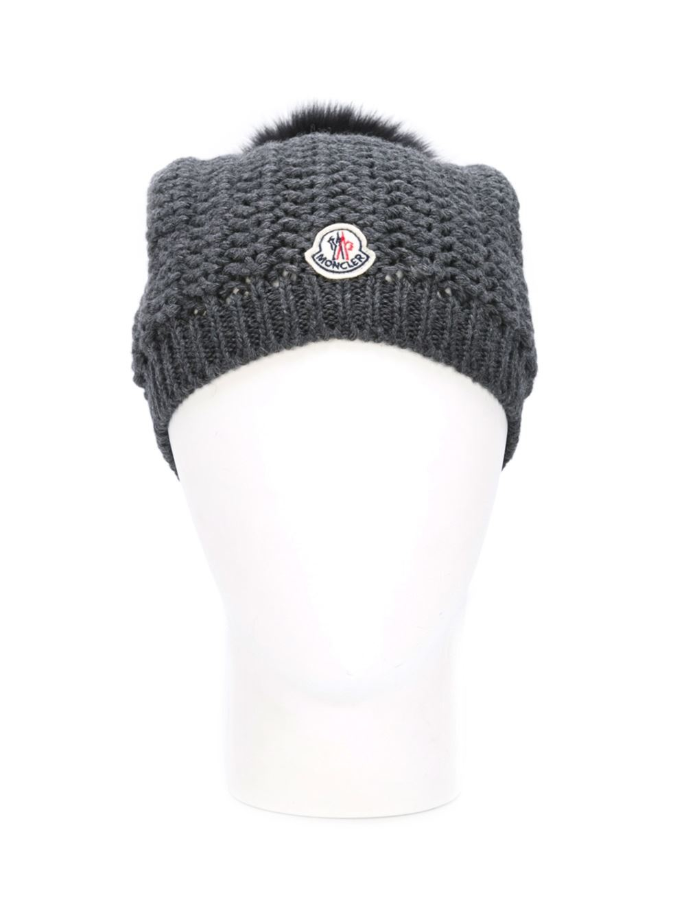 beanie pom pom elyssa (GREY)  Gray Pom Lyst Moncler  Beanie in Pom Fur