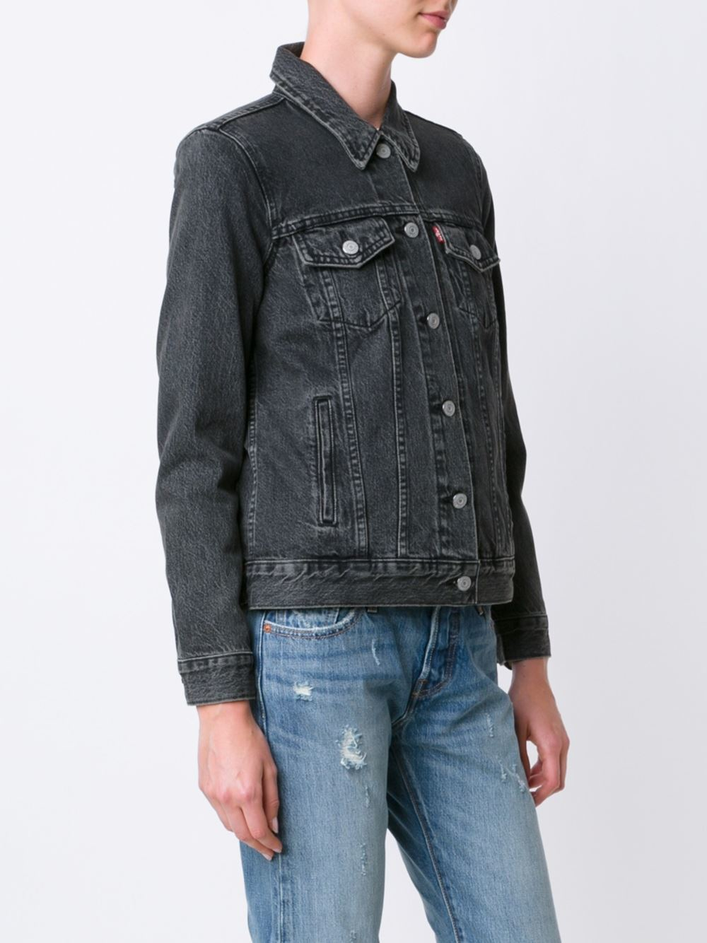 mens black levis denim jacket