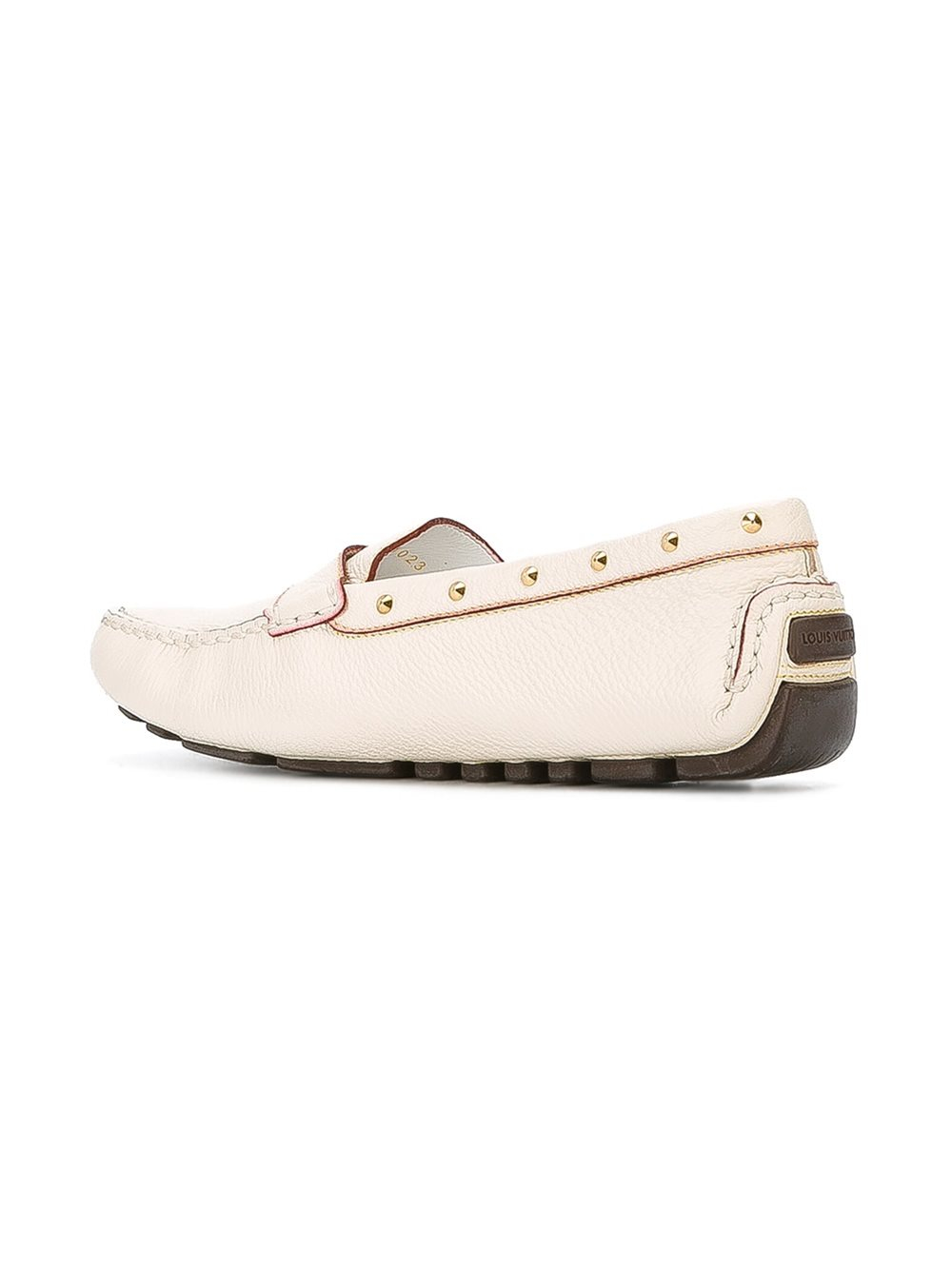 Lyst - Louis Vuitton Studded Loafers in White