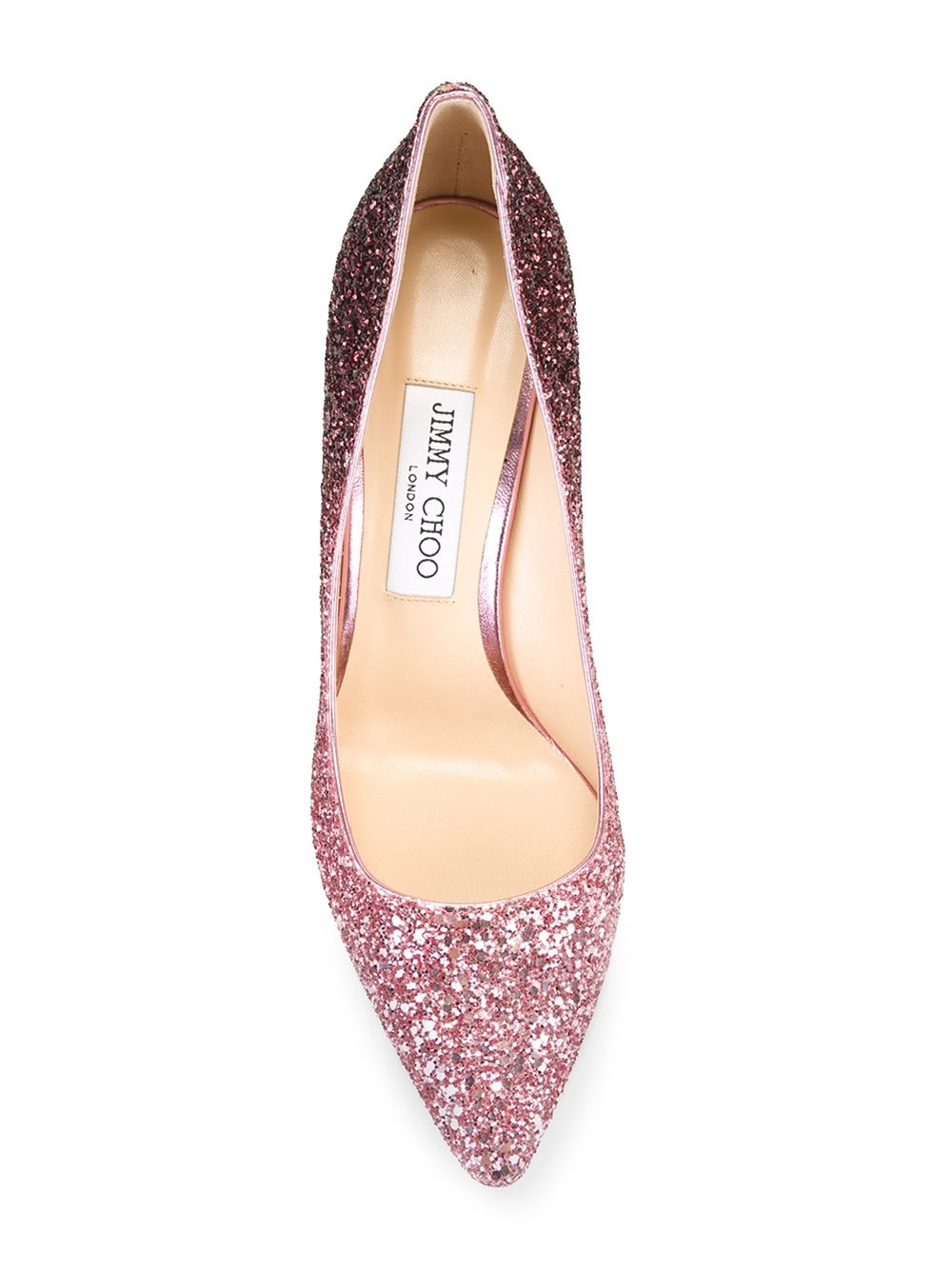 Lyst - Jimmy Choo - Romy 100 Ombré Glitter Pumps - Women - Leather/pvc ...