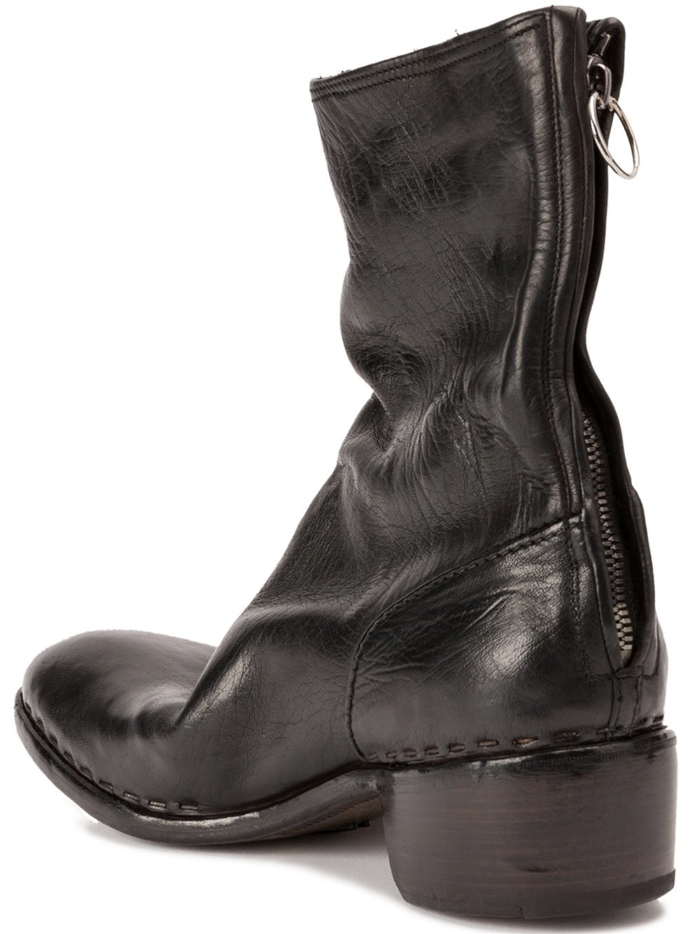 black ankle boot chunky heel