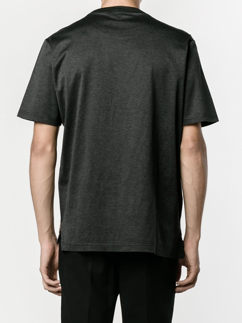 Lyst - Lanvin Checked T-shirt in Gray for Men