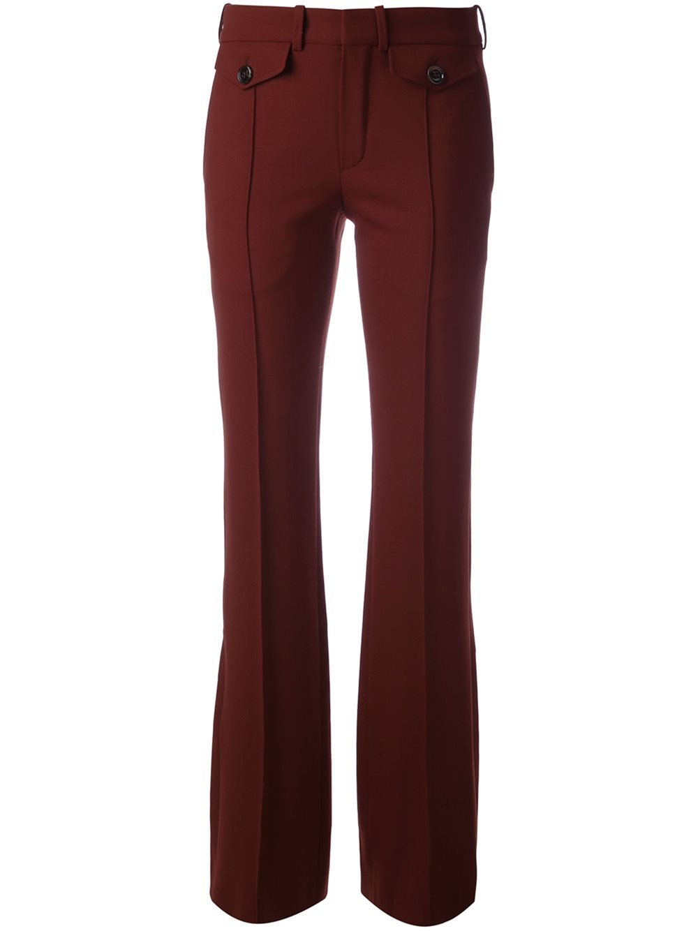Lyst - Chloé Fitted Flared Trousers in Blue